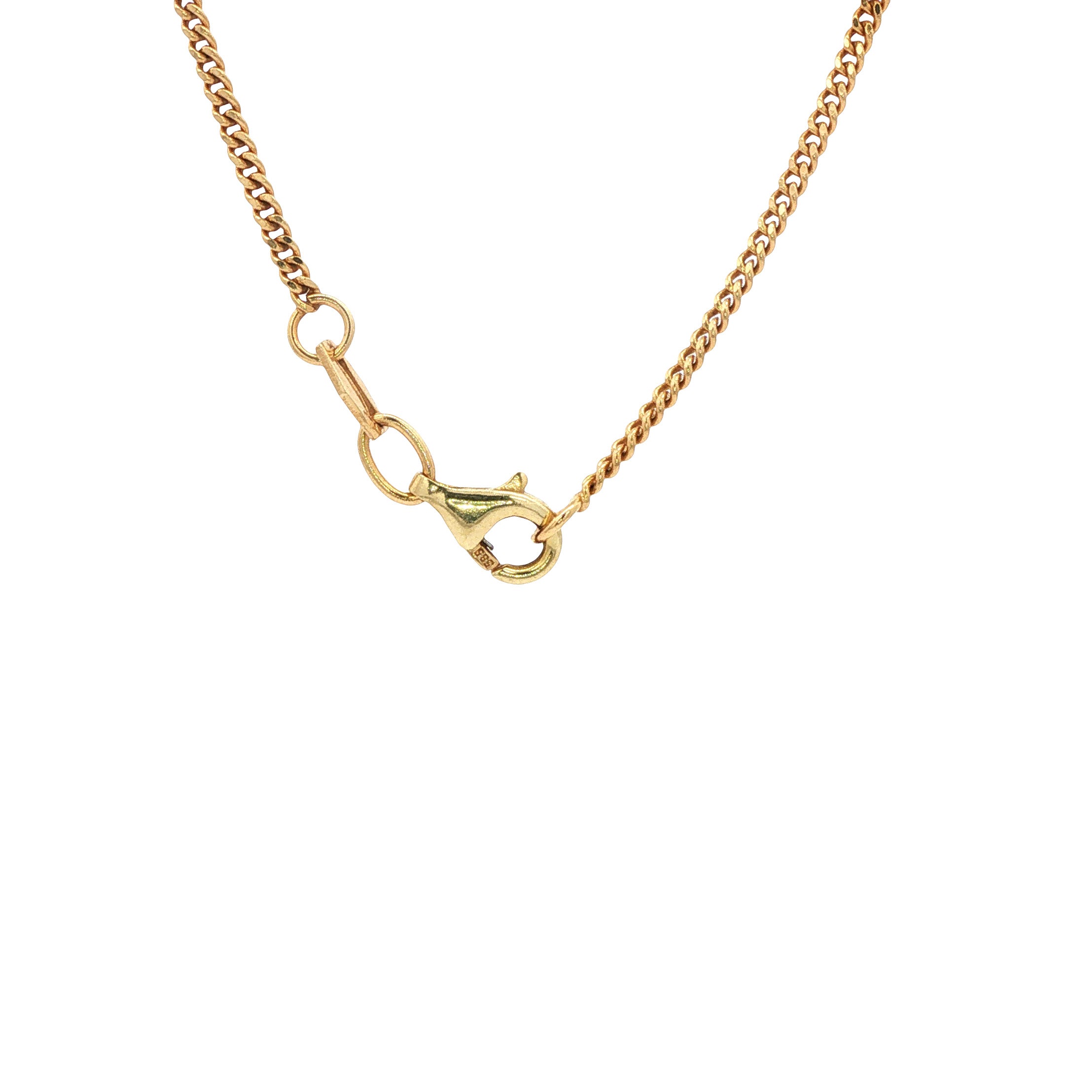Gouden vintage gourmet collier 14 kt
