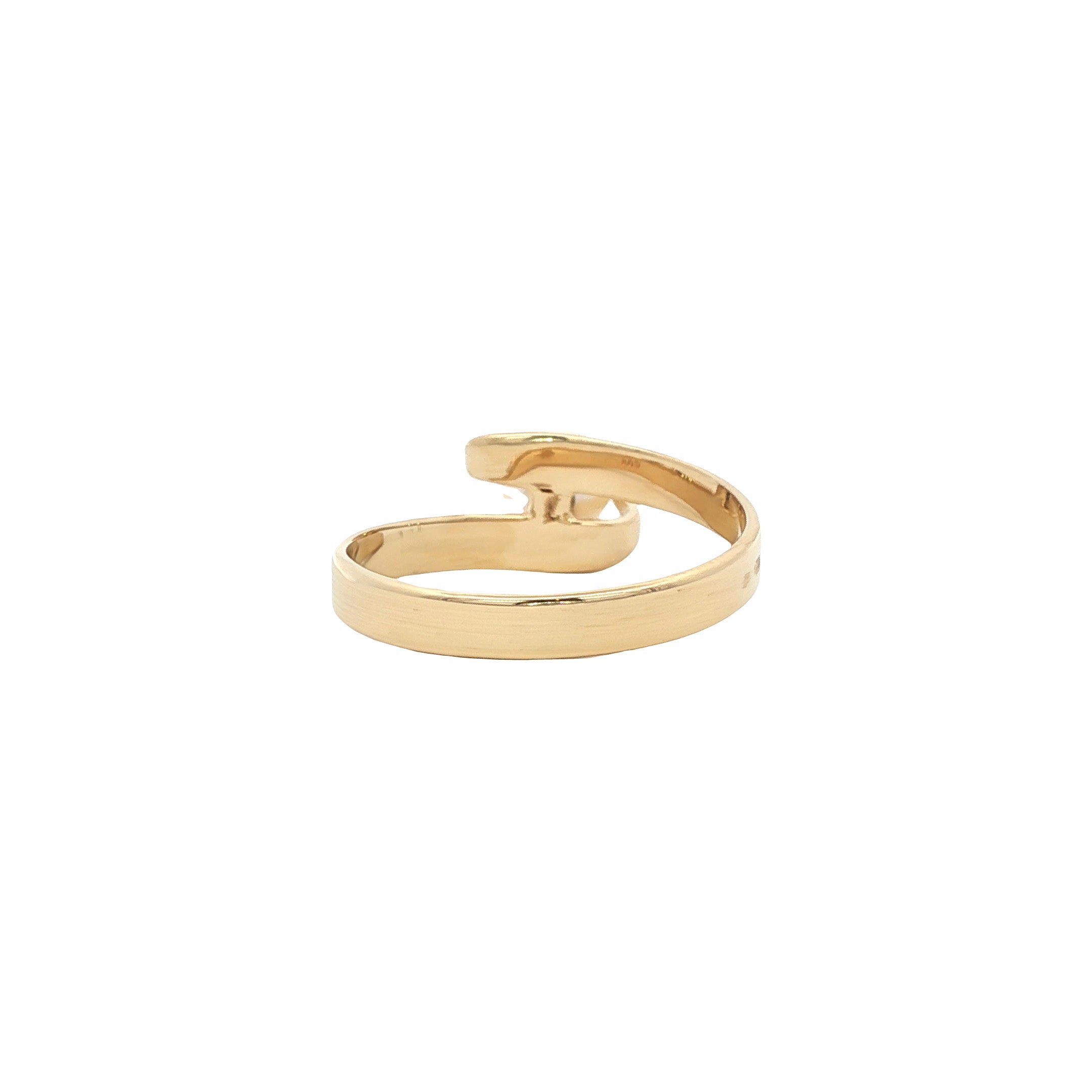 Gouden vintage ring met parel 14 kt