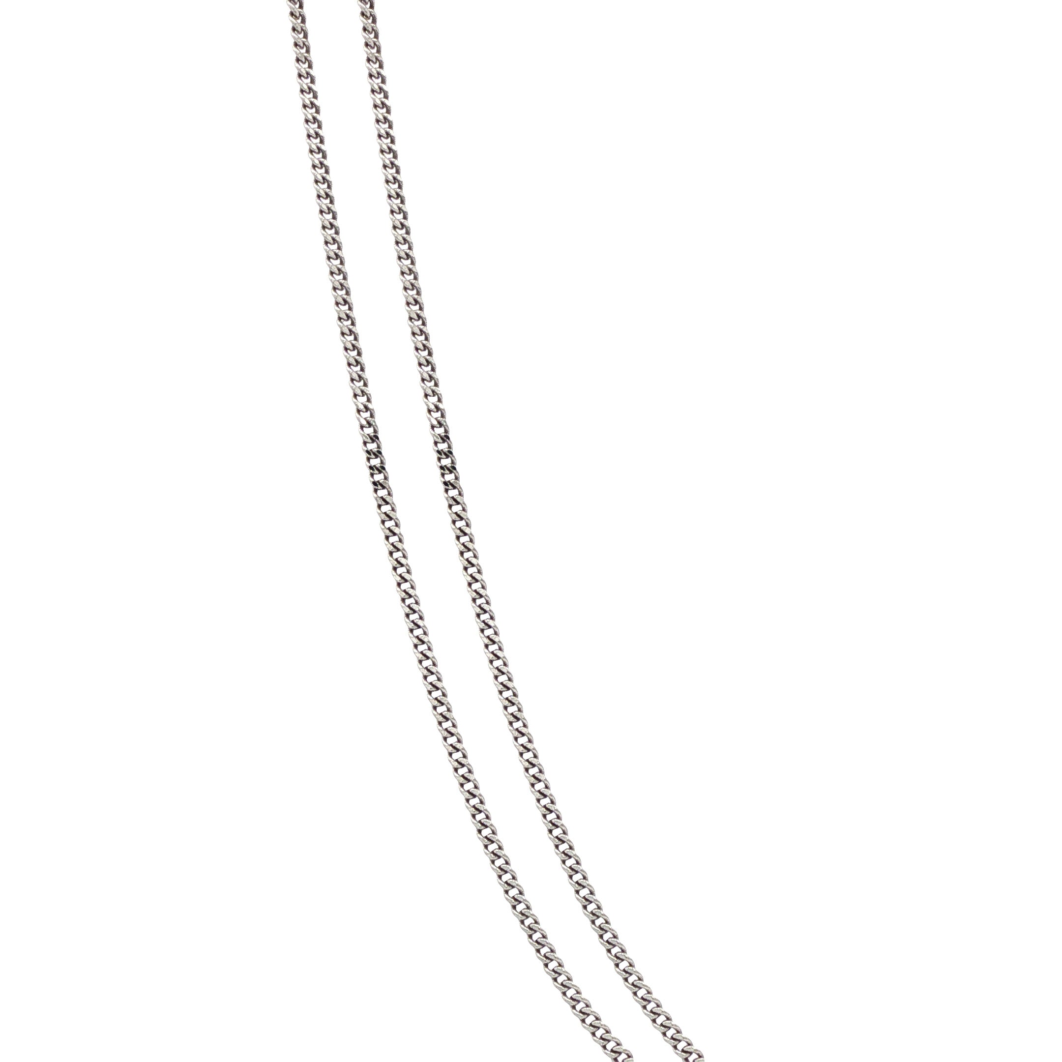 White gold vintage gourmet necklace 14 kt