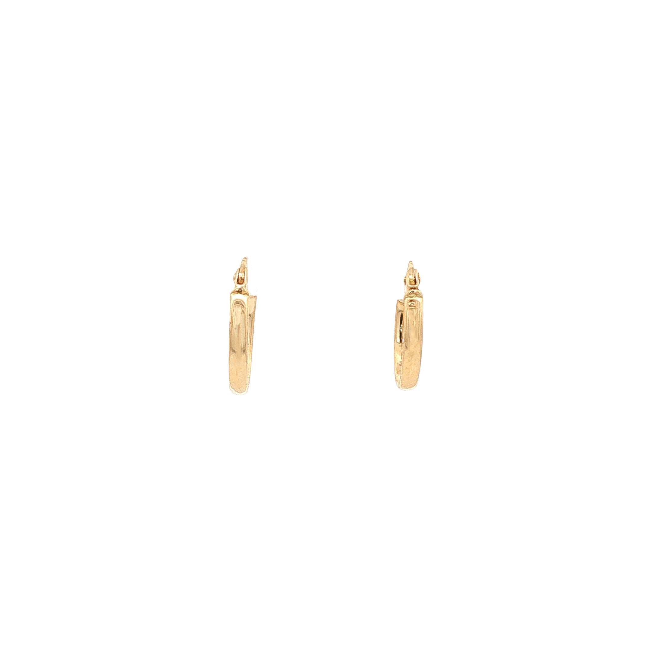 Gouden vintage gladde oorringen 14 kt
