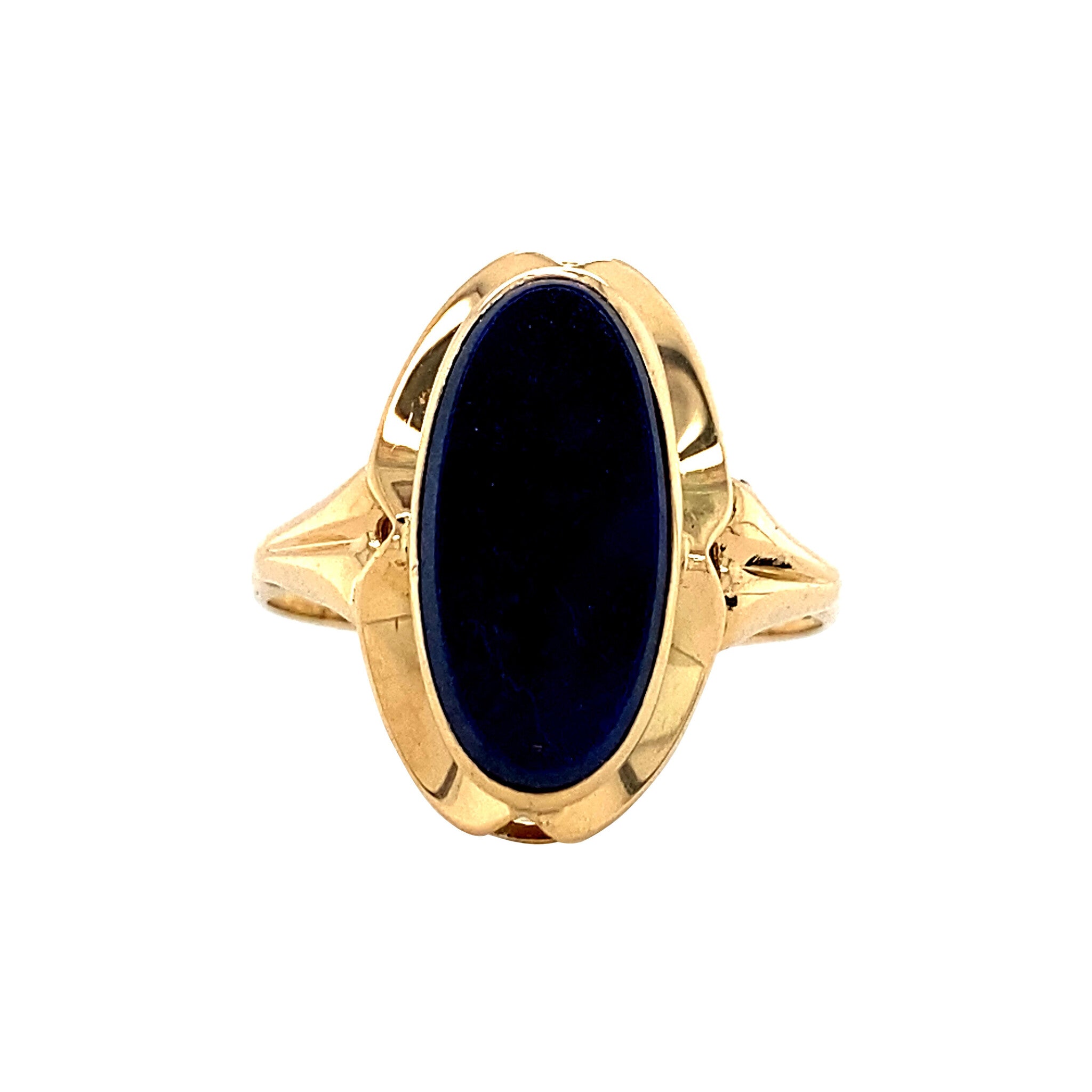 Gold ring with heliotrope 14 krt
