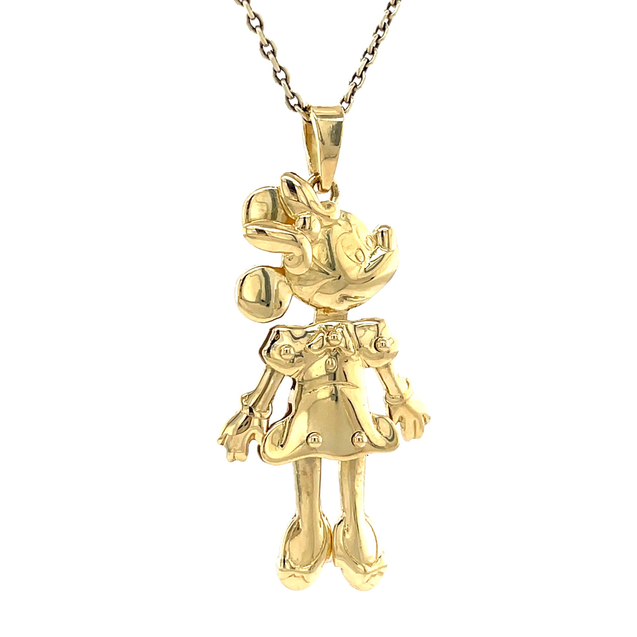 Vintage gold Minnie Mouse pendant 18 kt
