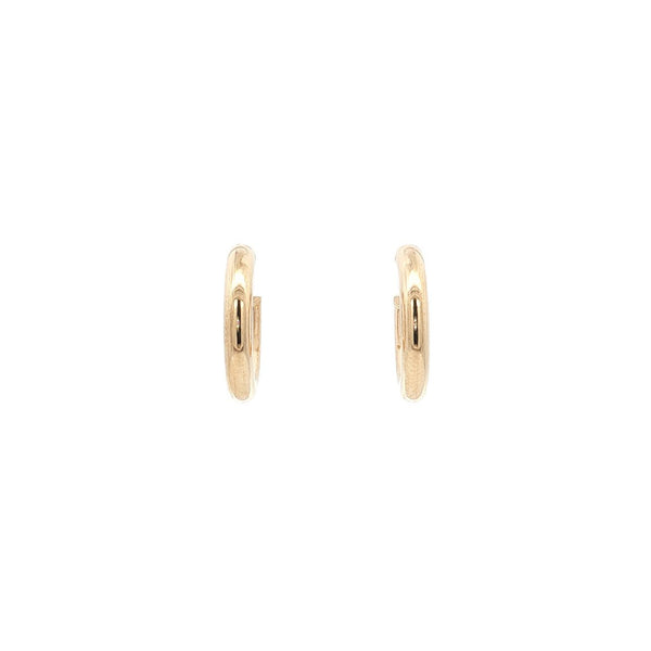 Smooth vintage 9 kt hoop earrings