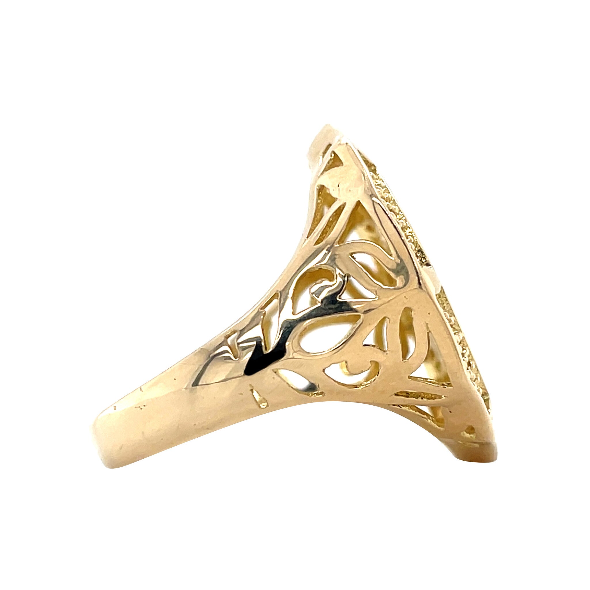 Gold vintage coin ring 14 kt