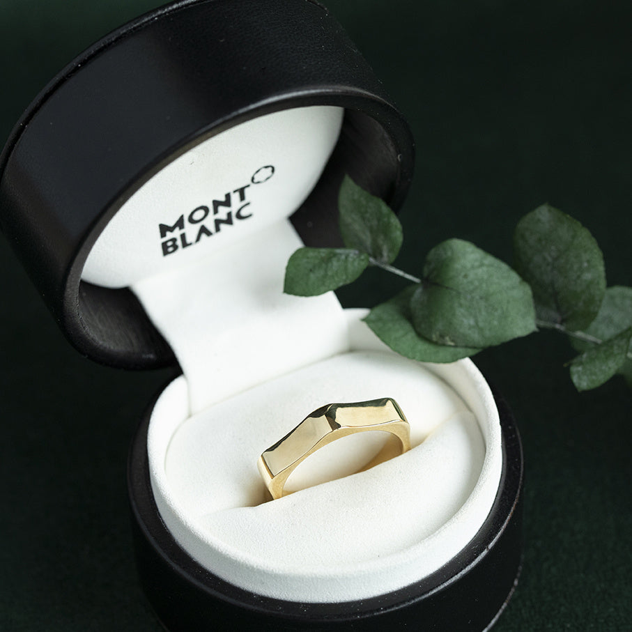 Vintage gouden Montblanc ring 18 krt