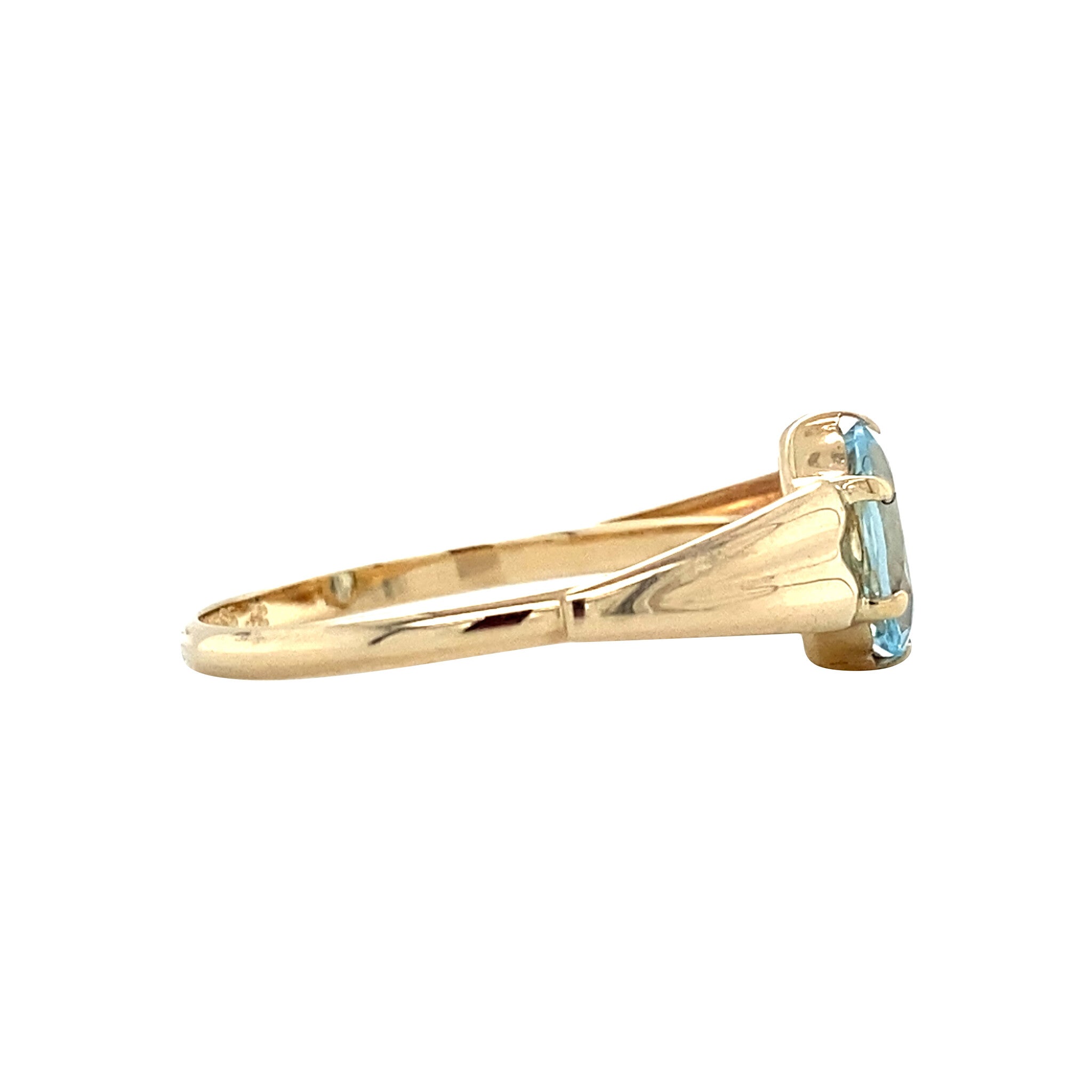 Vintage gold ring with topaz, 14 kt