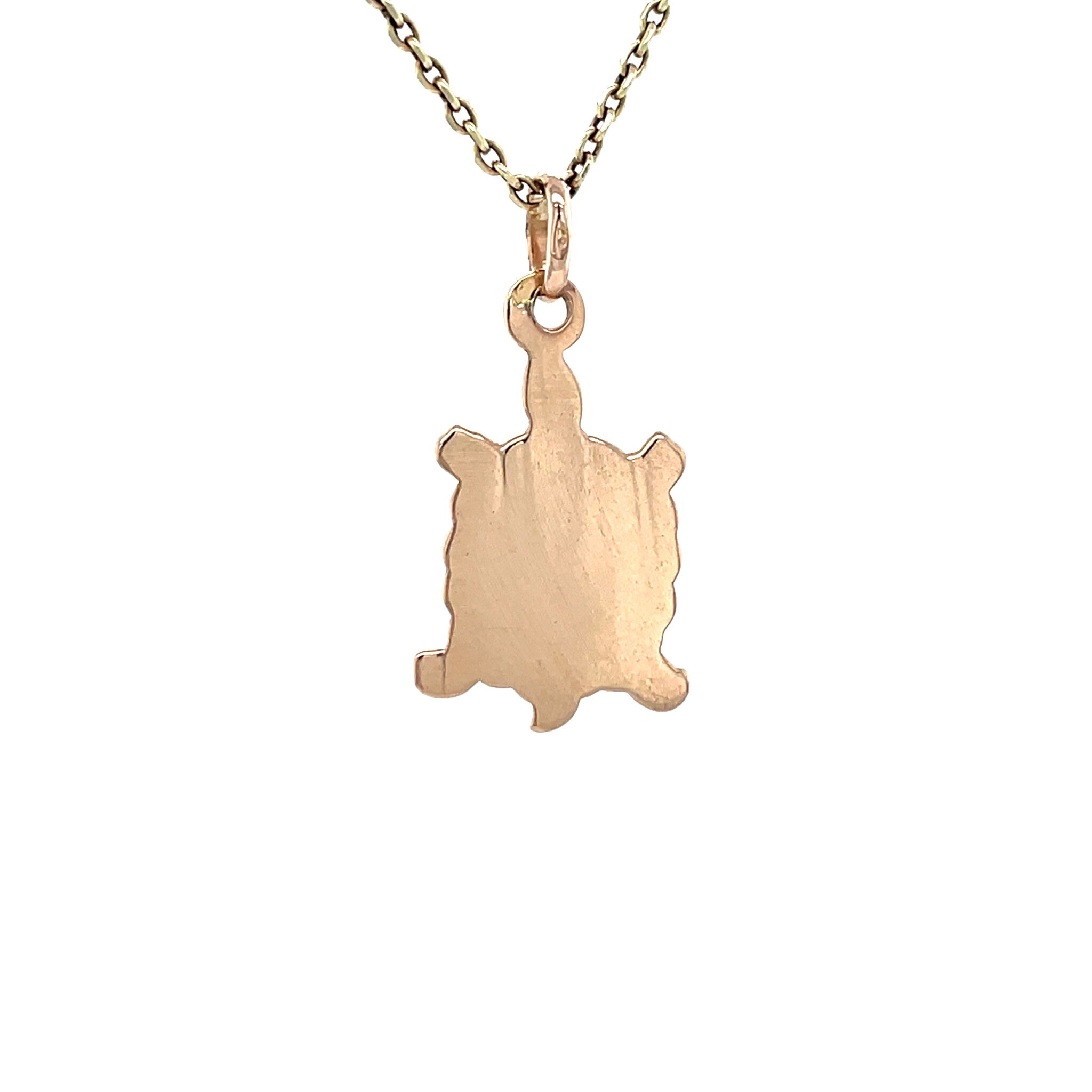 Gouden vintage schildpad hanger 14 krt