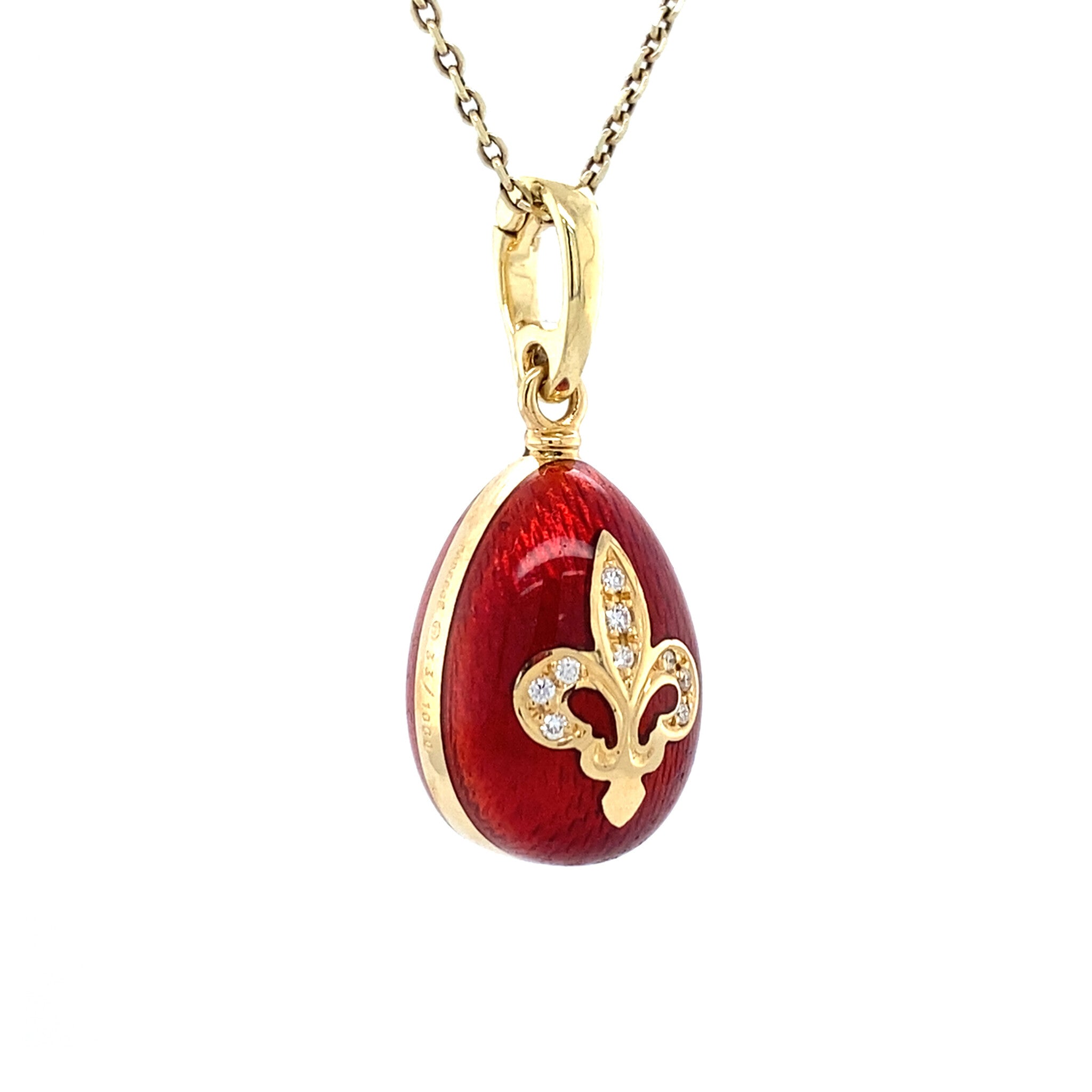 Gouden vintage Fabergé hanger 18 kt
