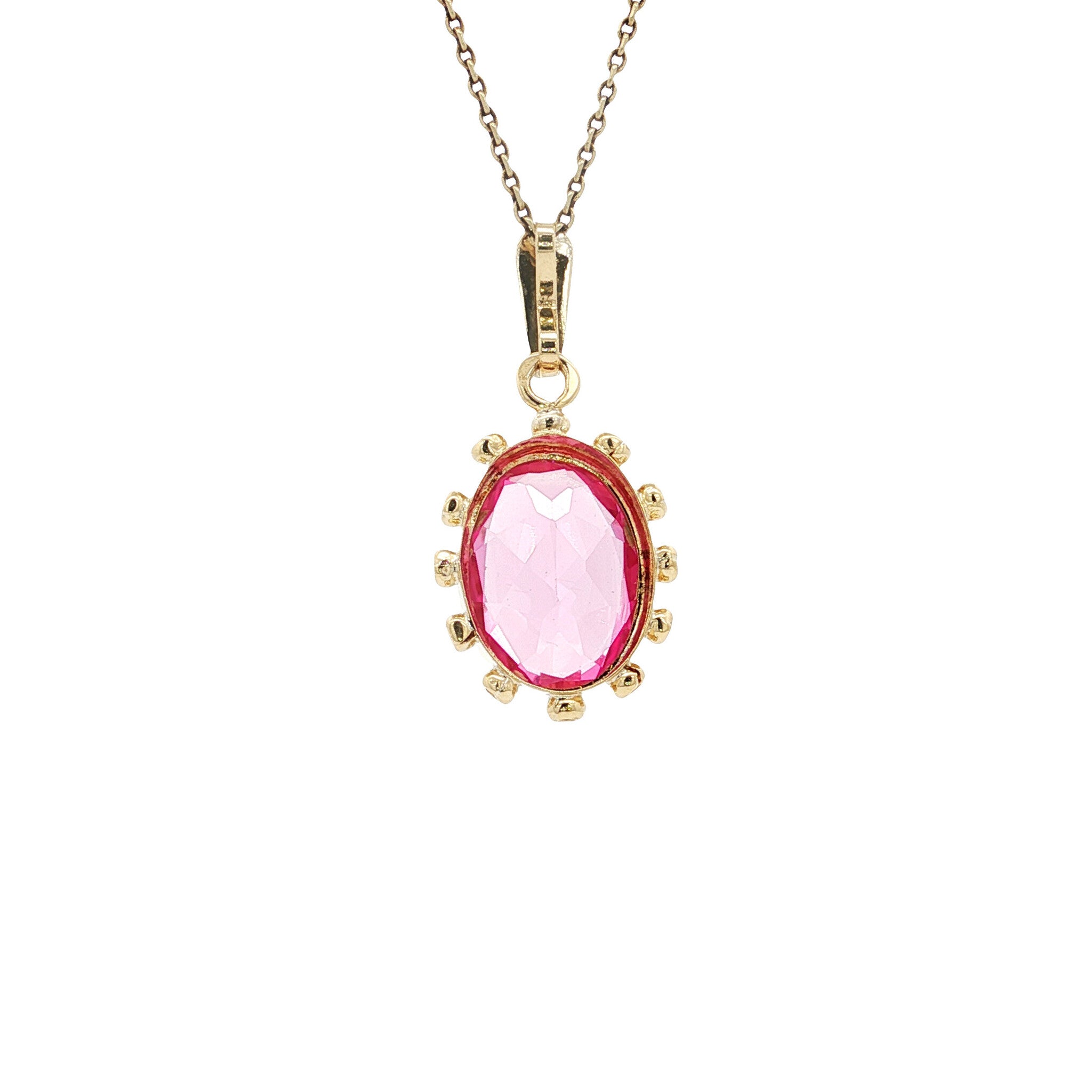 Vintage gold pendant with sapphire, 14 kt