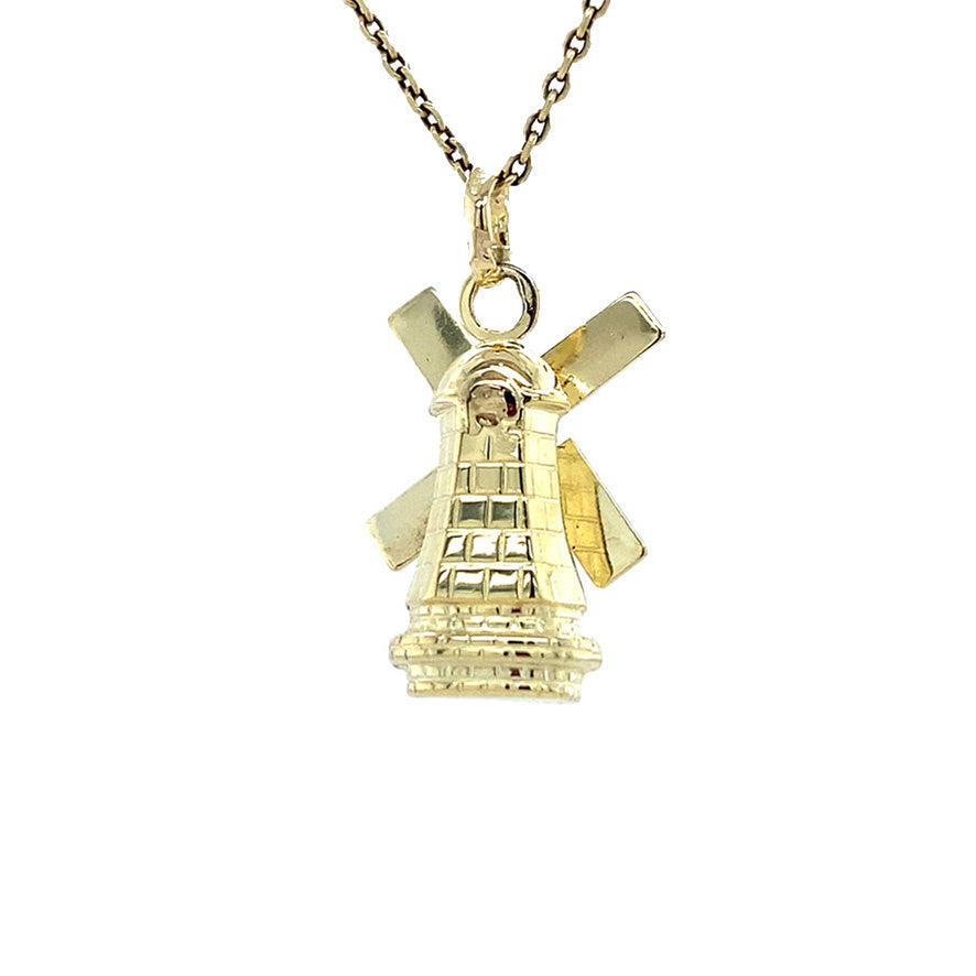 Gouden molen hanger 14 krt