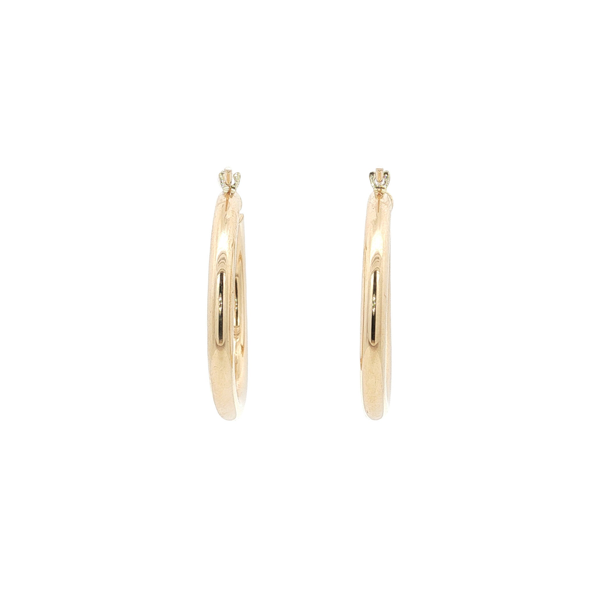 Smooth 9 kt earrings