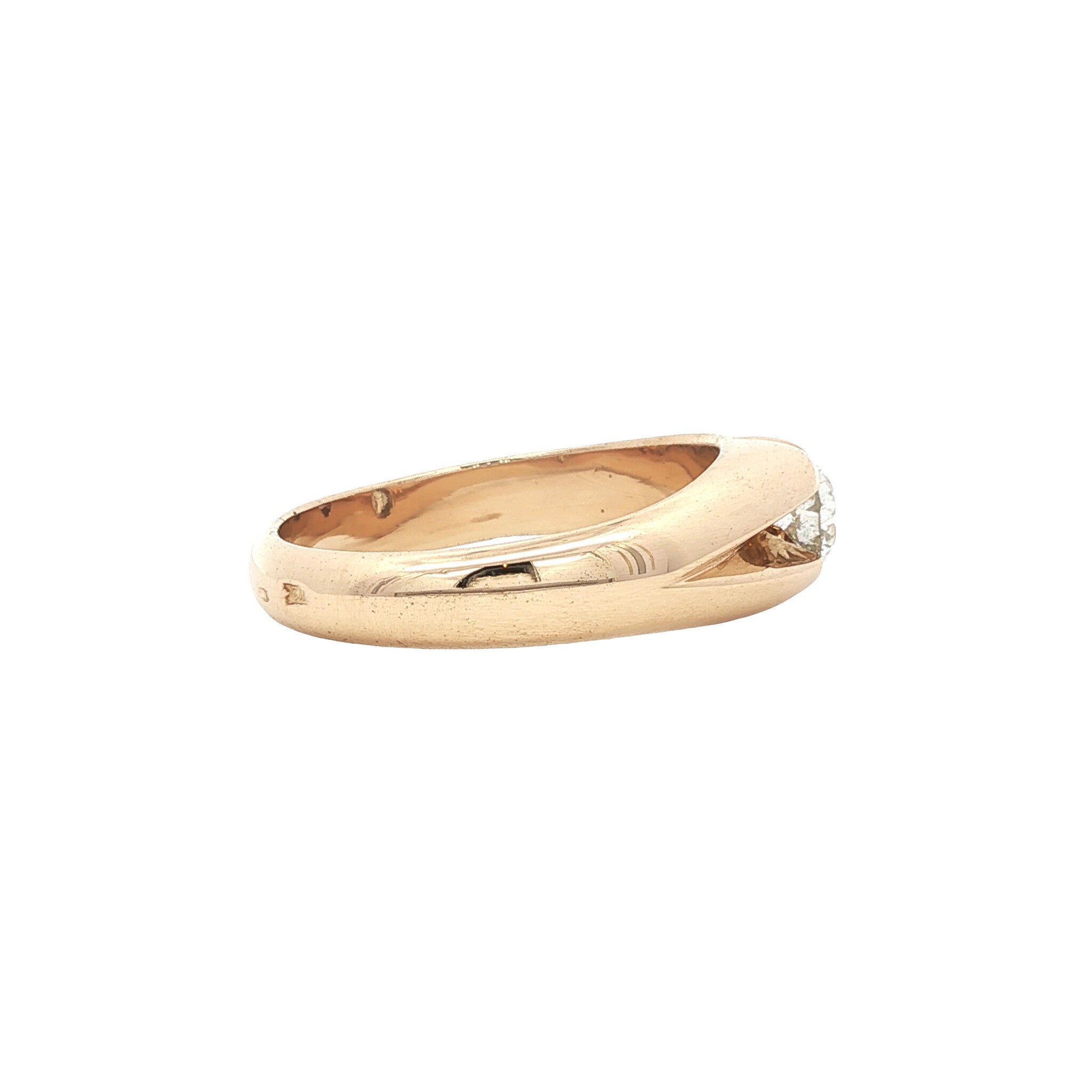 Vintage 14 kt gold ring with a diamond