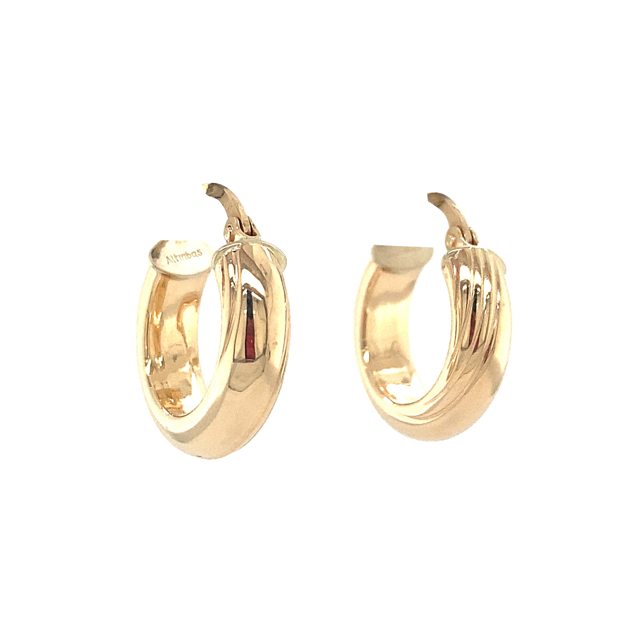 Fancy 14 kt gold earrings