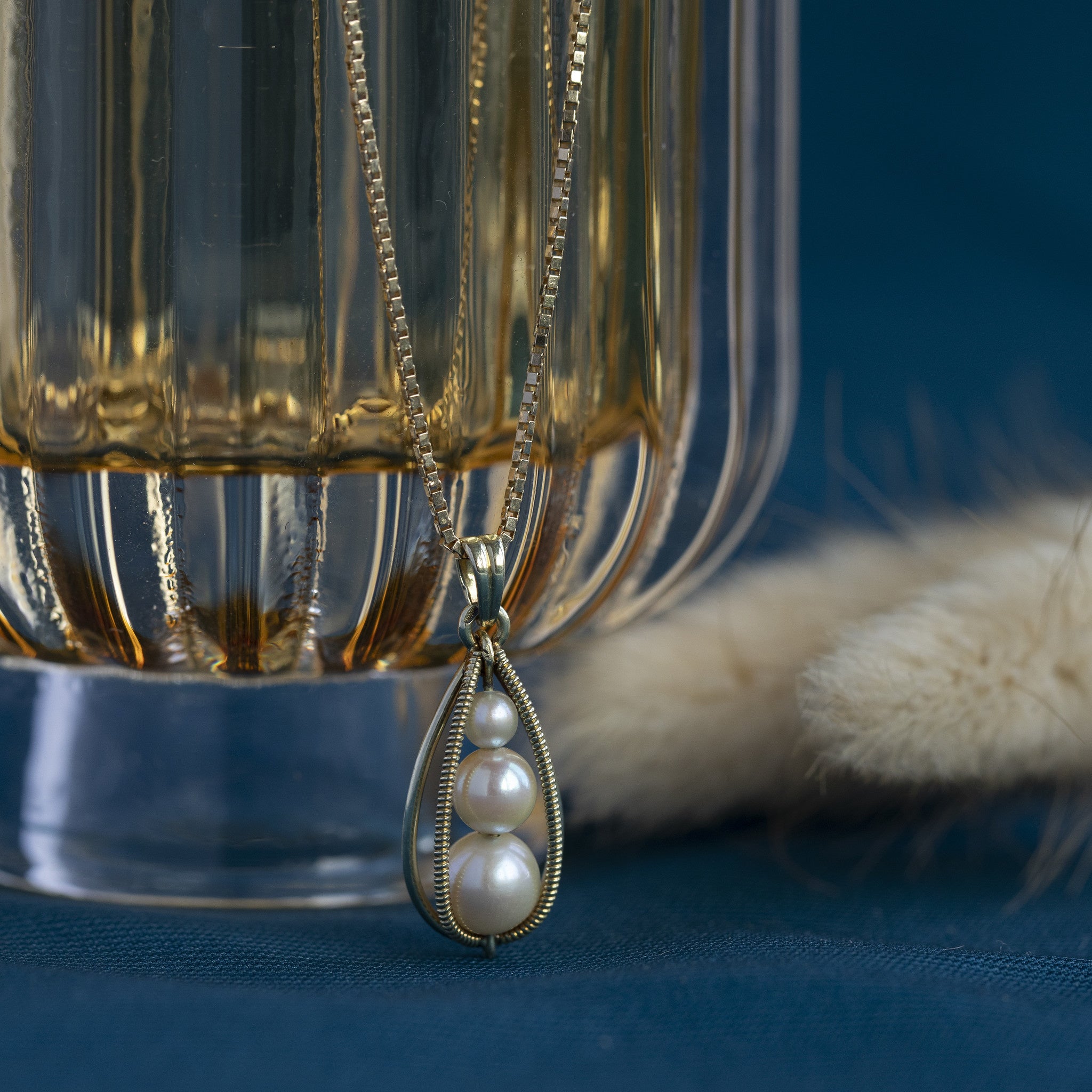 Gouden hanger met parel 14 krt