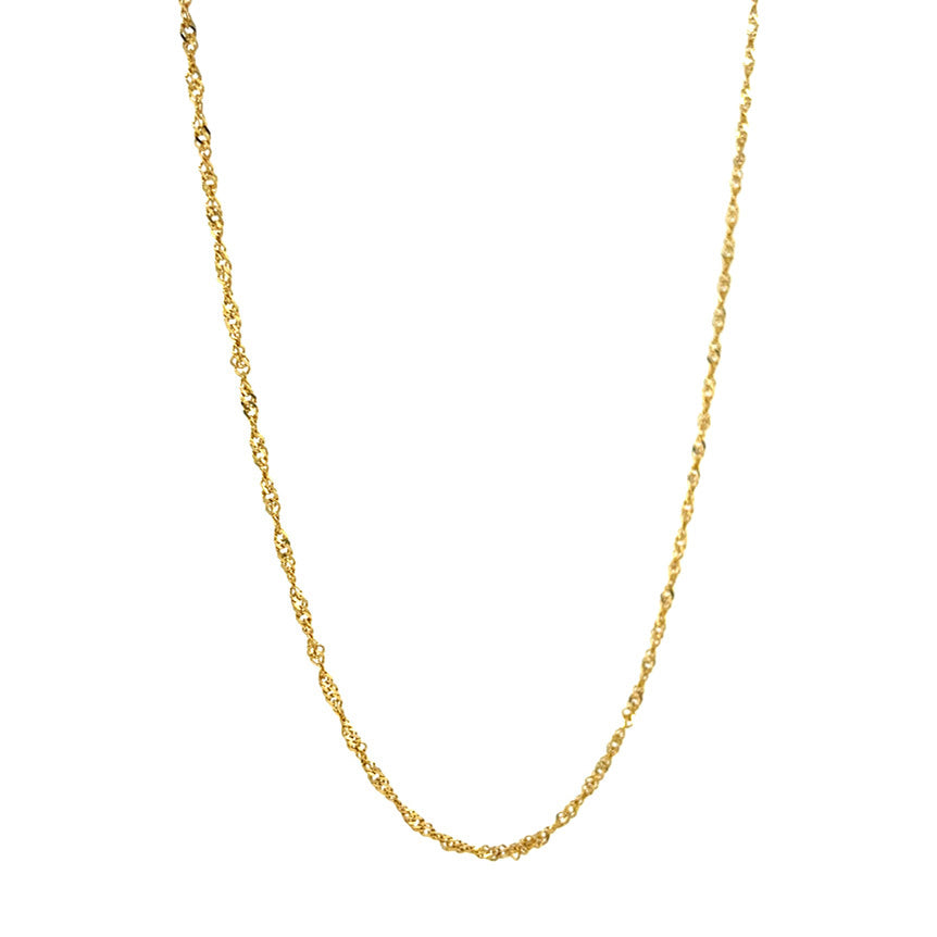 Gold vintage Singapore necklace 14 kt