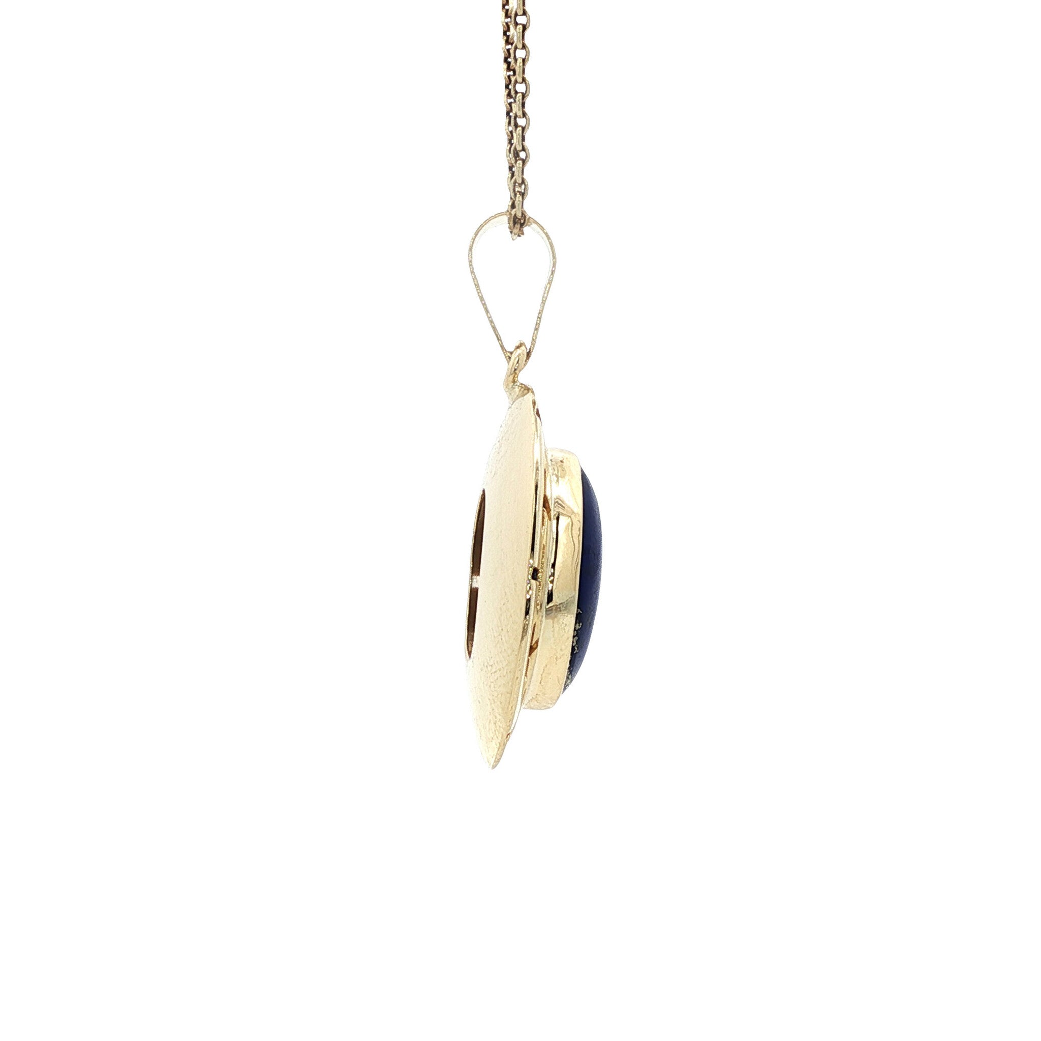 14 kt gold pendant with lapis lazuli