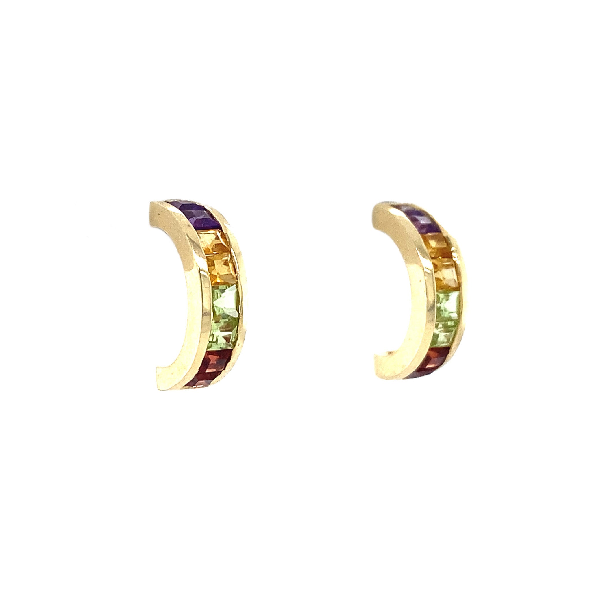 Gouden cocktail oorstekers 14 krt