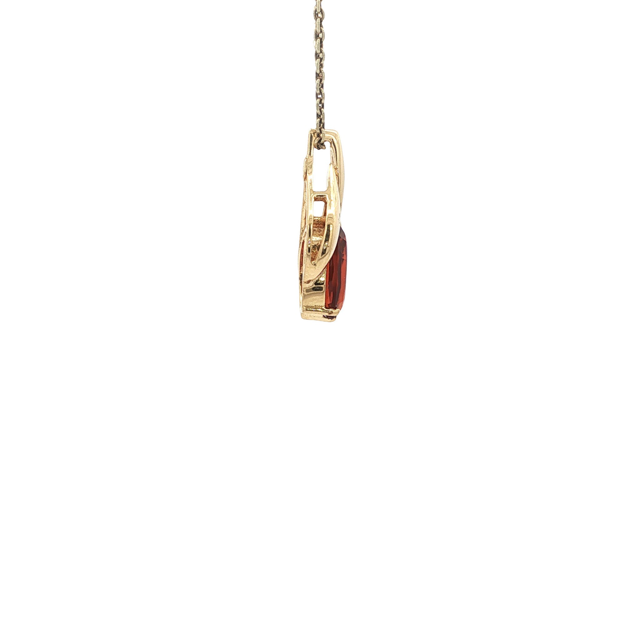 Gold pendant with Madeira citrine 18 kt