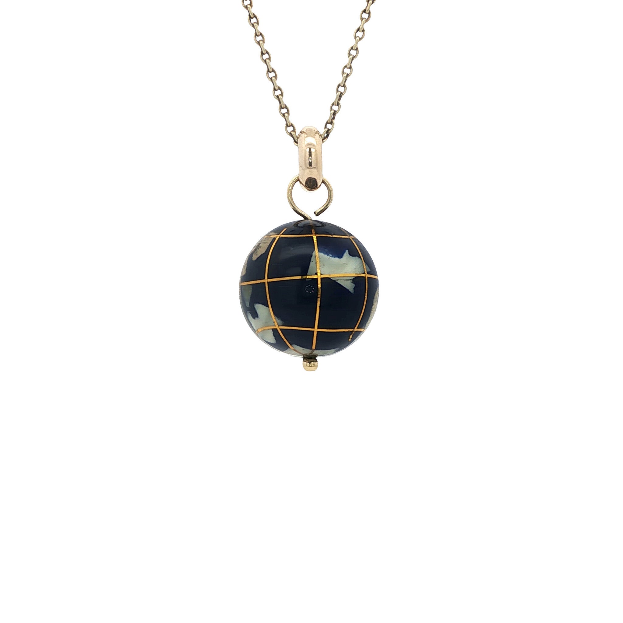 Gold globe pendant 14 kt