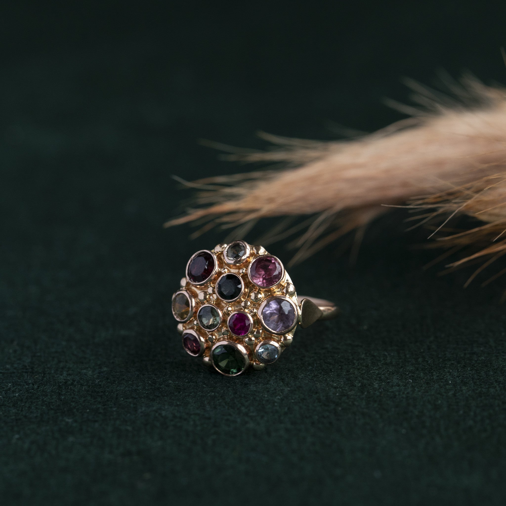 Roségouden cocktail ring 14 krt