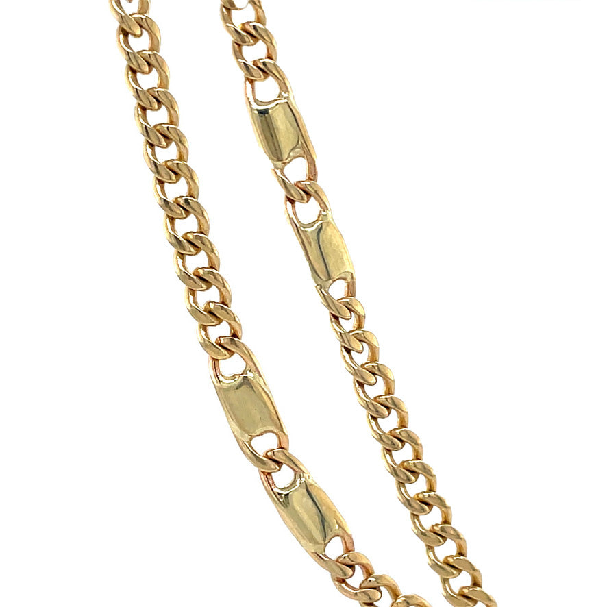 Gouden vintage fantasie collier 14 krt