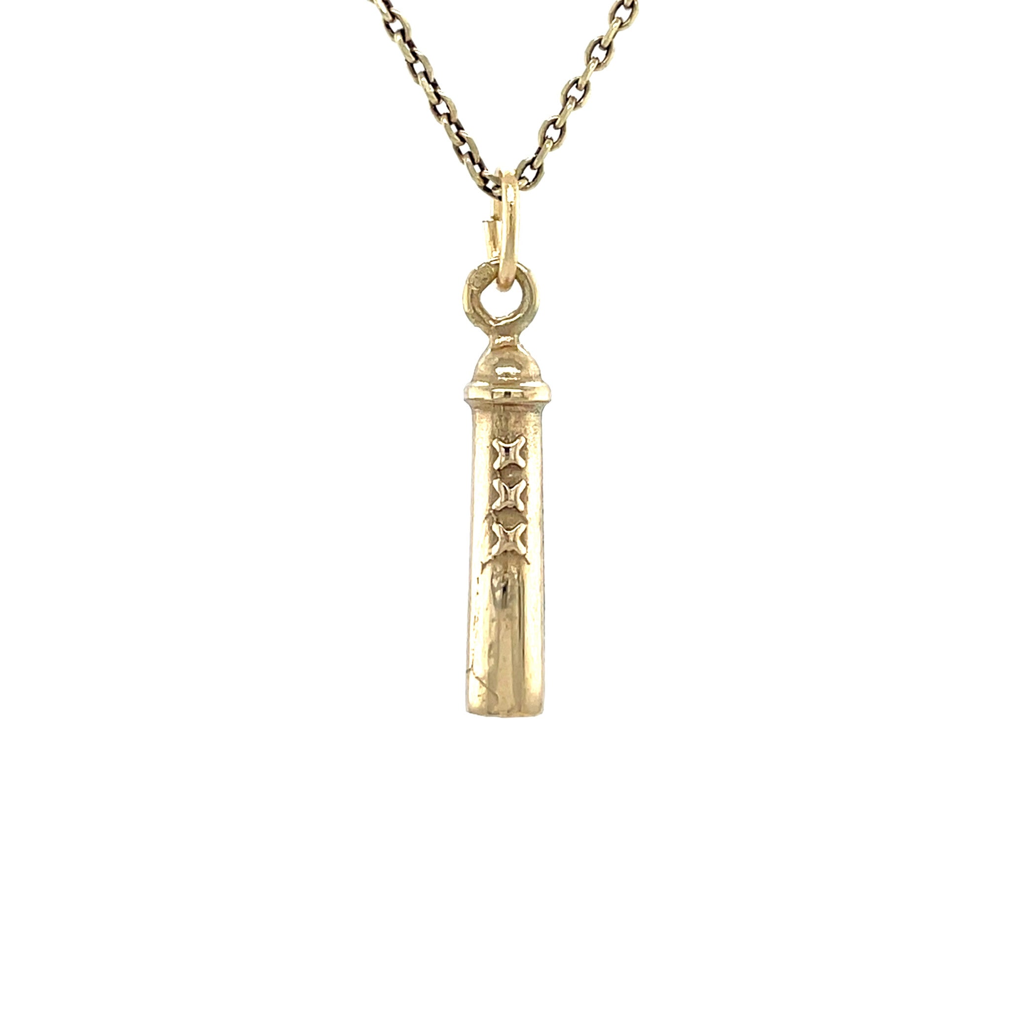 Gouden vintage Amsterdammertje hanger 14 krt