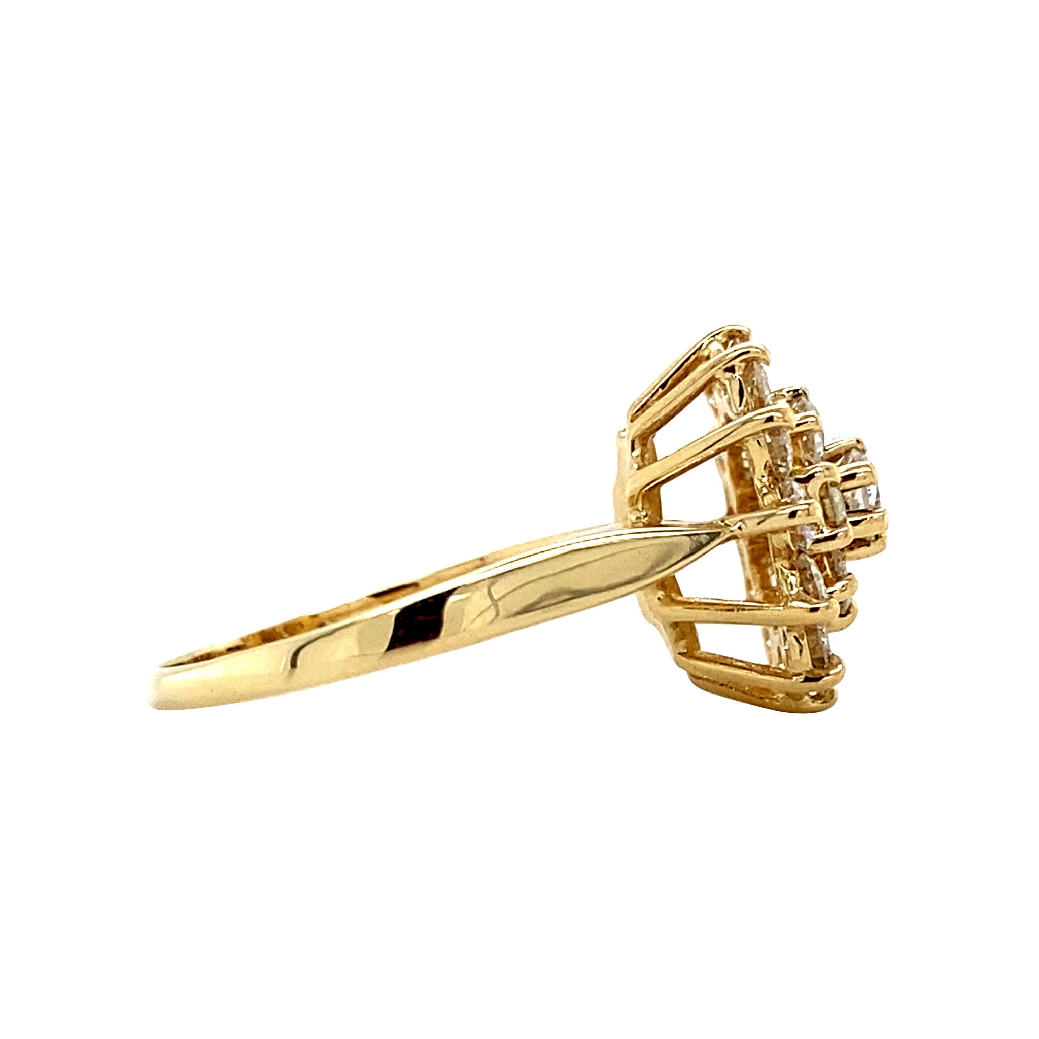 Gold vintage ring with diamond 18 krt
