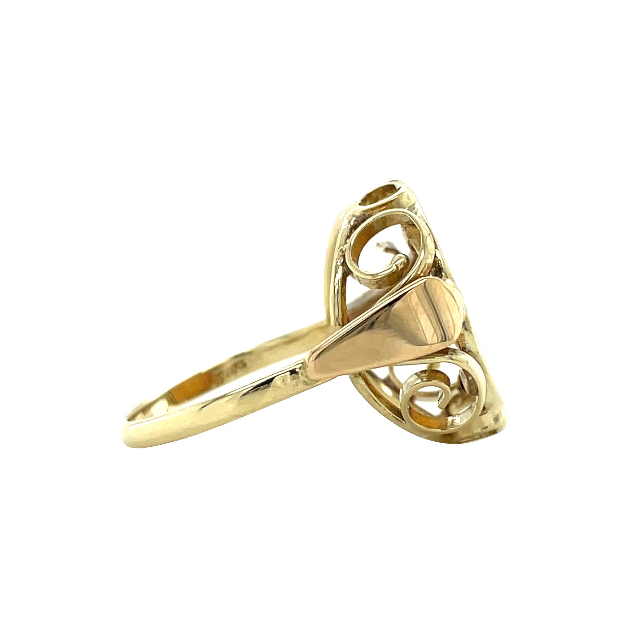 Gouden vintage munt ring 14 kt