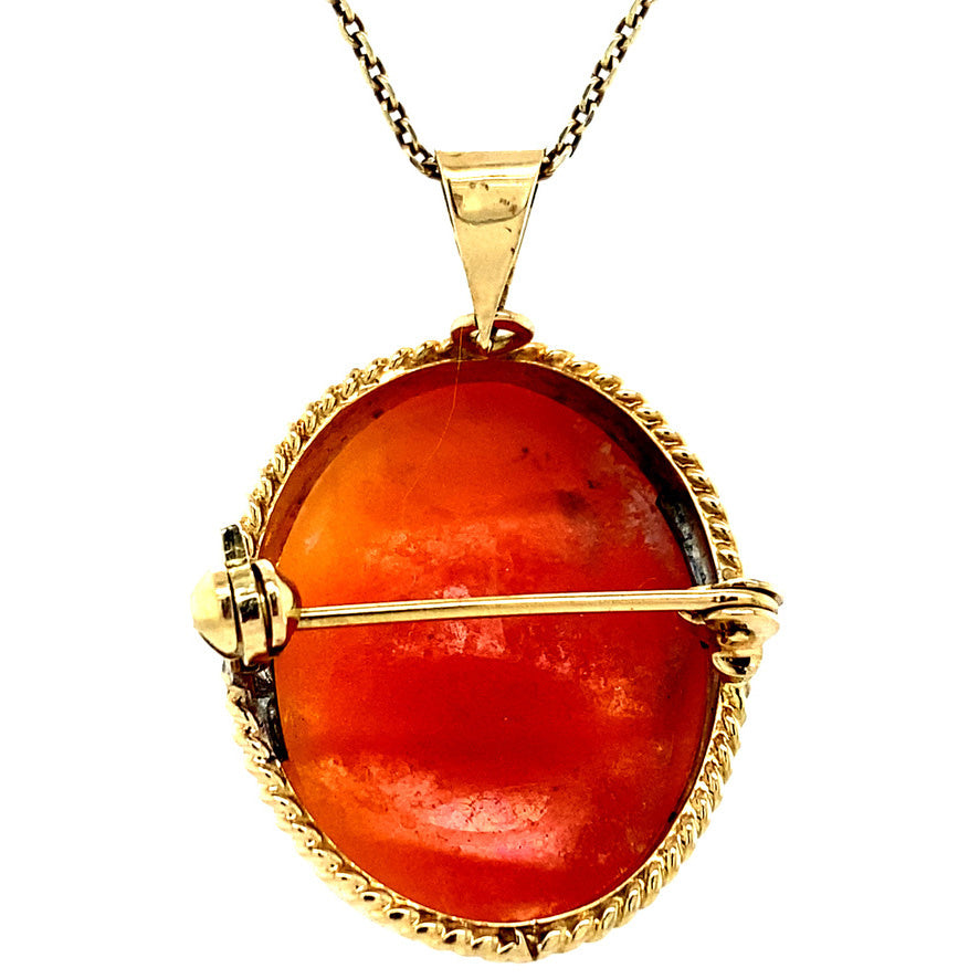 Gouden hanger met camee 14 krt