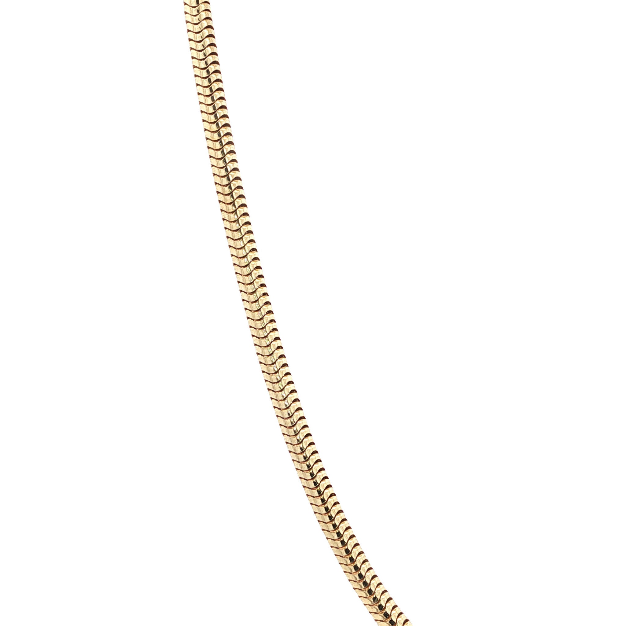 Gold vintage snake necklace 14 kt
