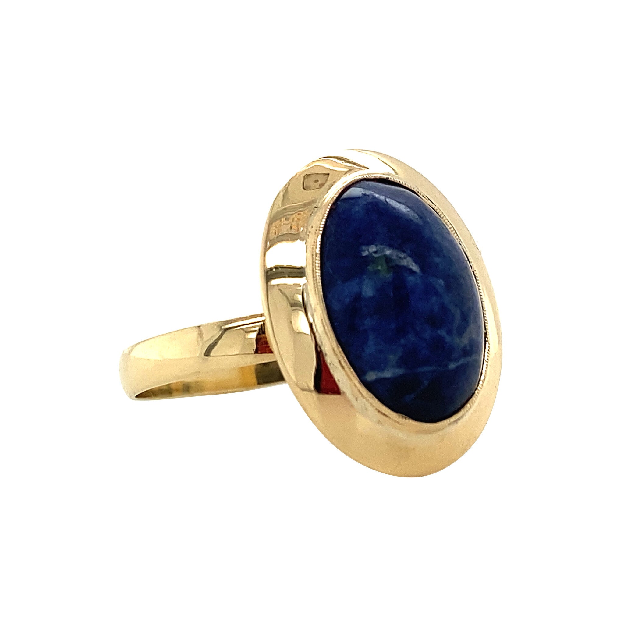 Gold ring with sodalite 14 kt