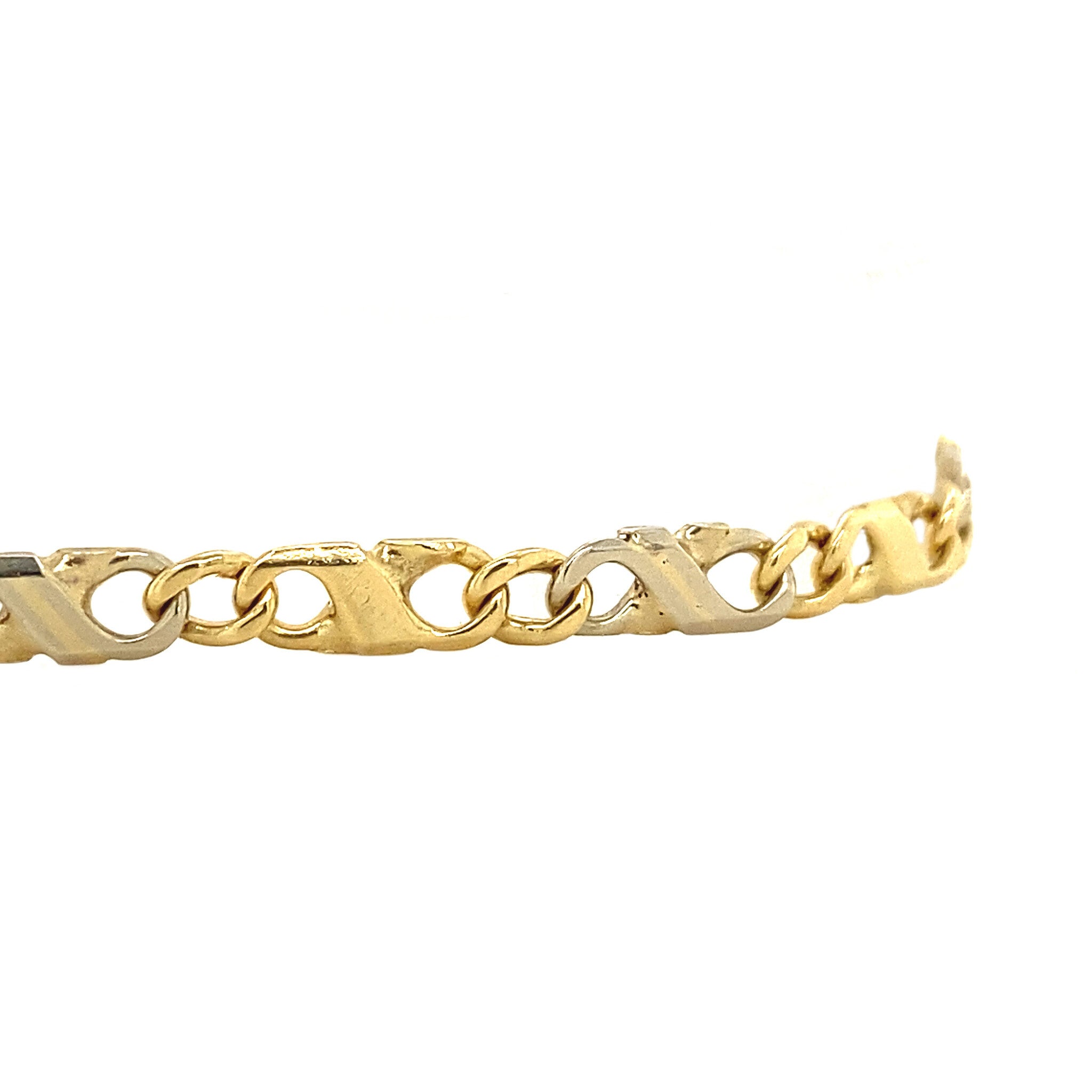 Vintage gouden fantasie armband 14 krt