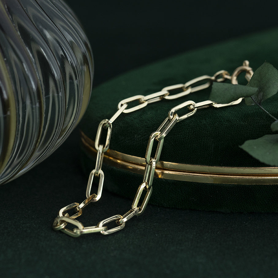 Gouden vintage closed forever armband 14 kt