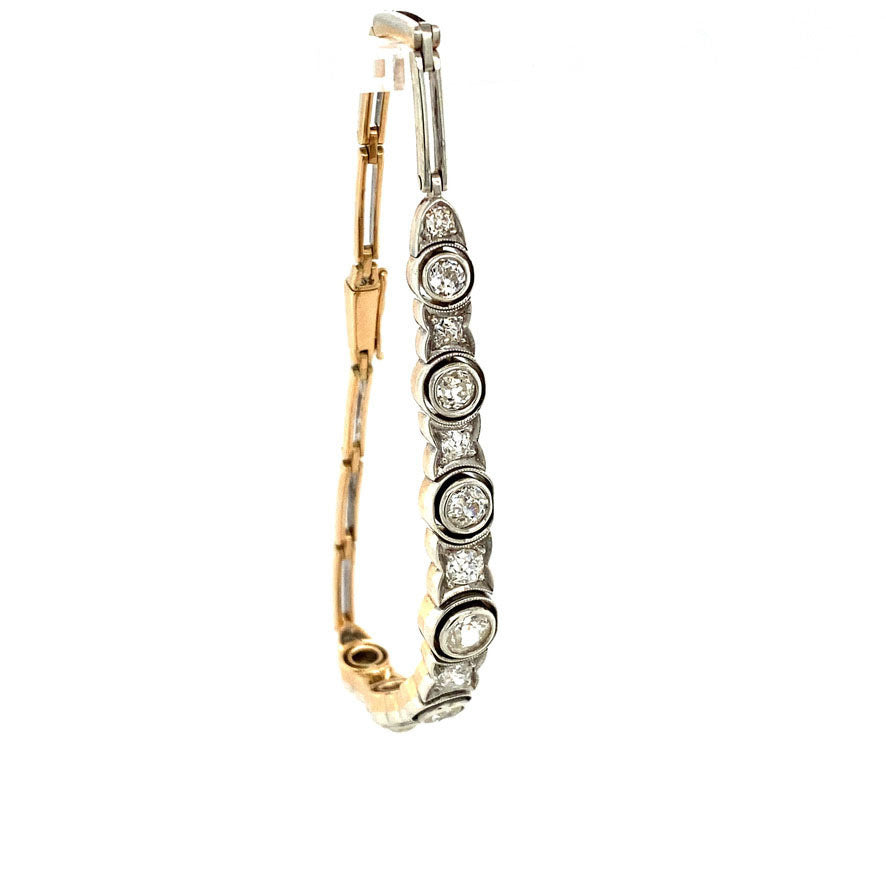 Gouden armband met diamant 14 krt/925