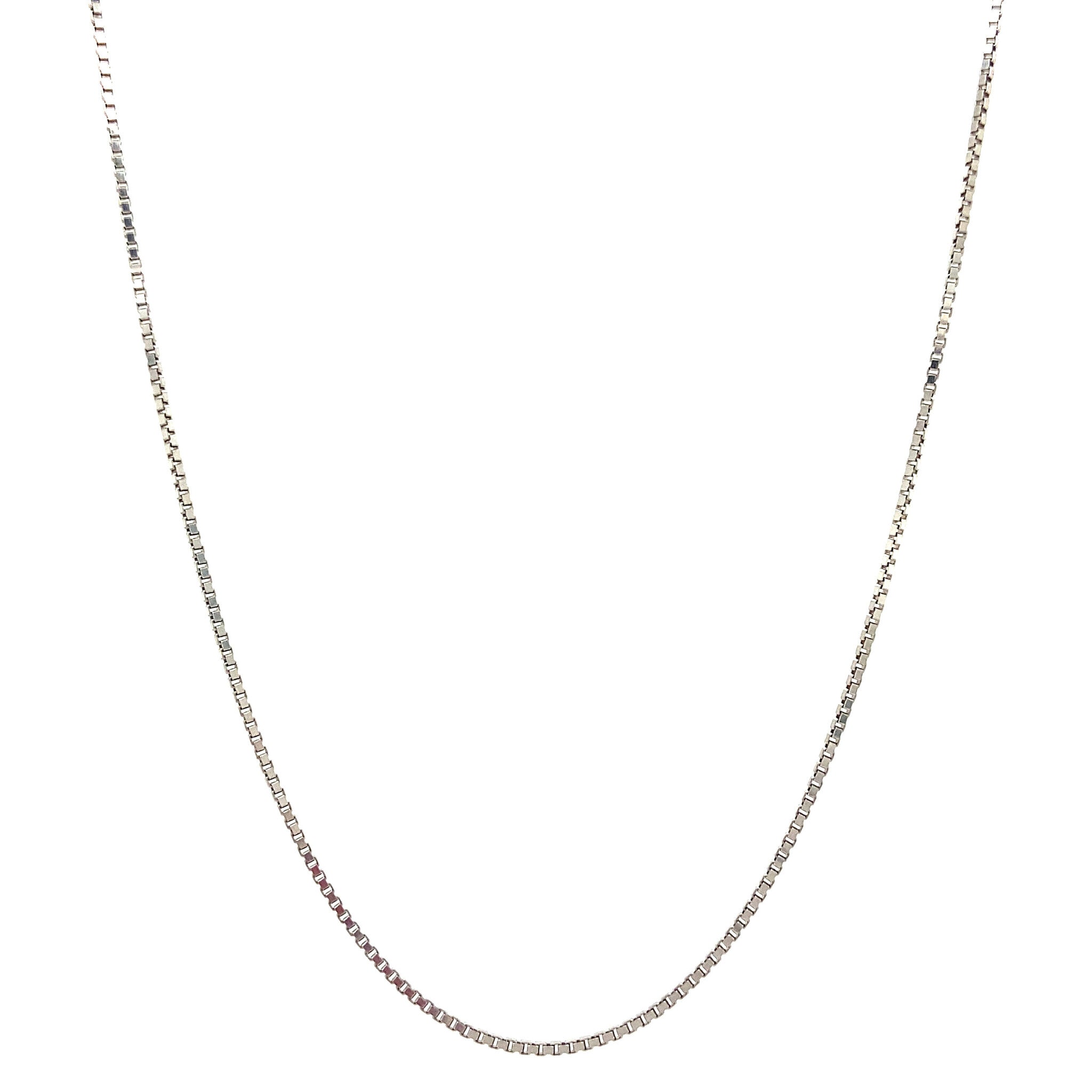 14 kt white gold Venetian long necklace