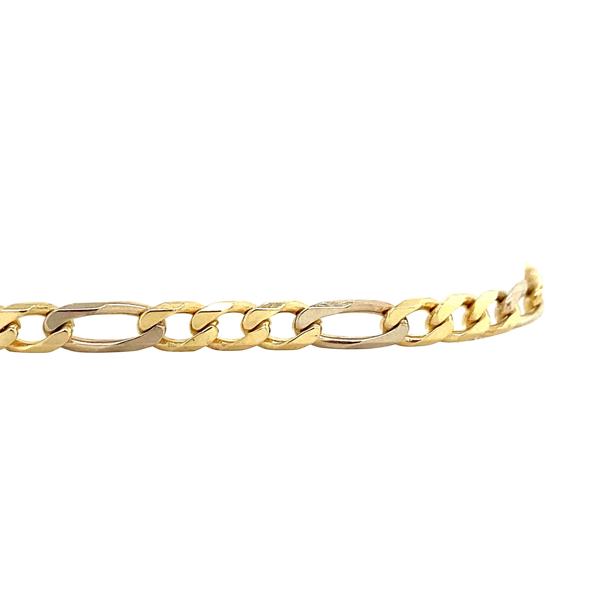 Vintage 14 kt gold Figaro bracelet