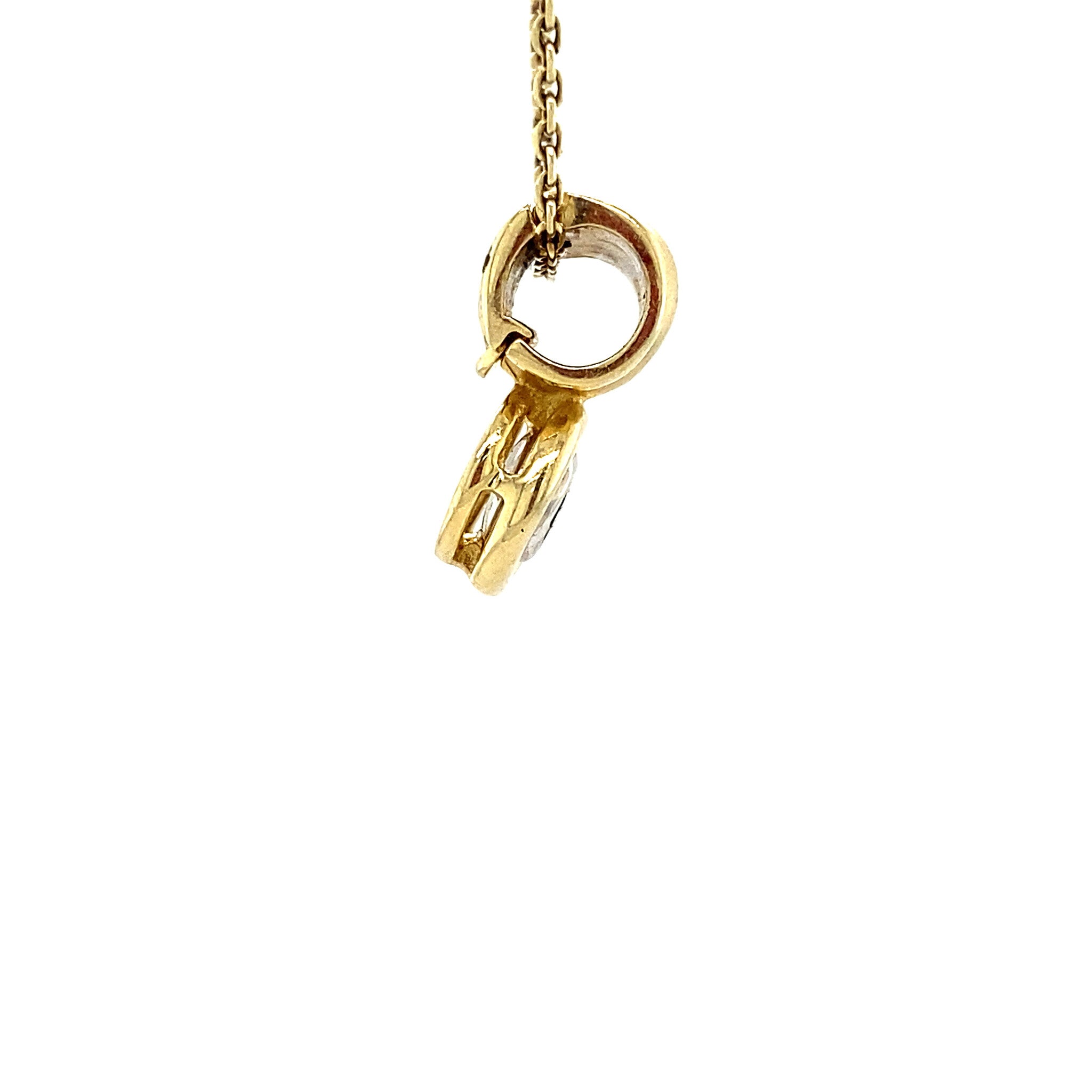 Gouden hanger met diamant 14 krt