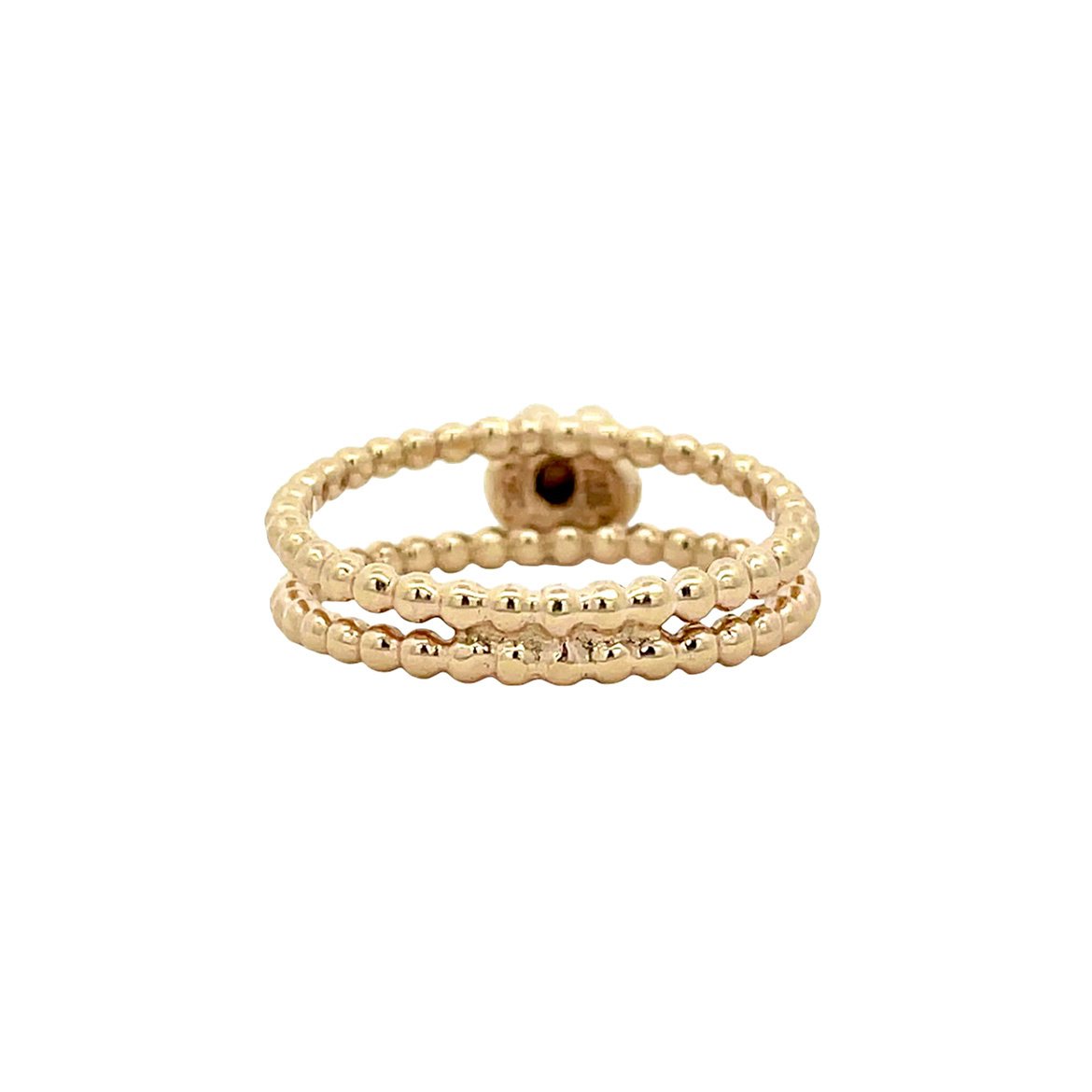 Vintage 14 kt gold flower ring with sapphire.