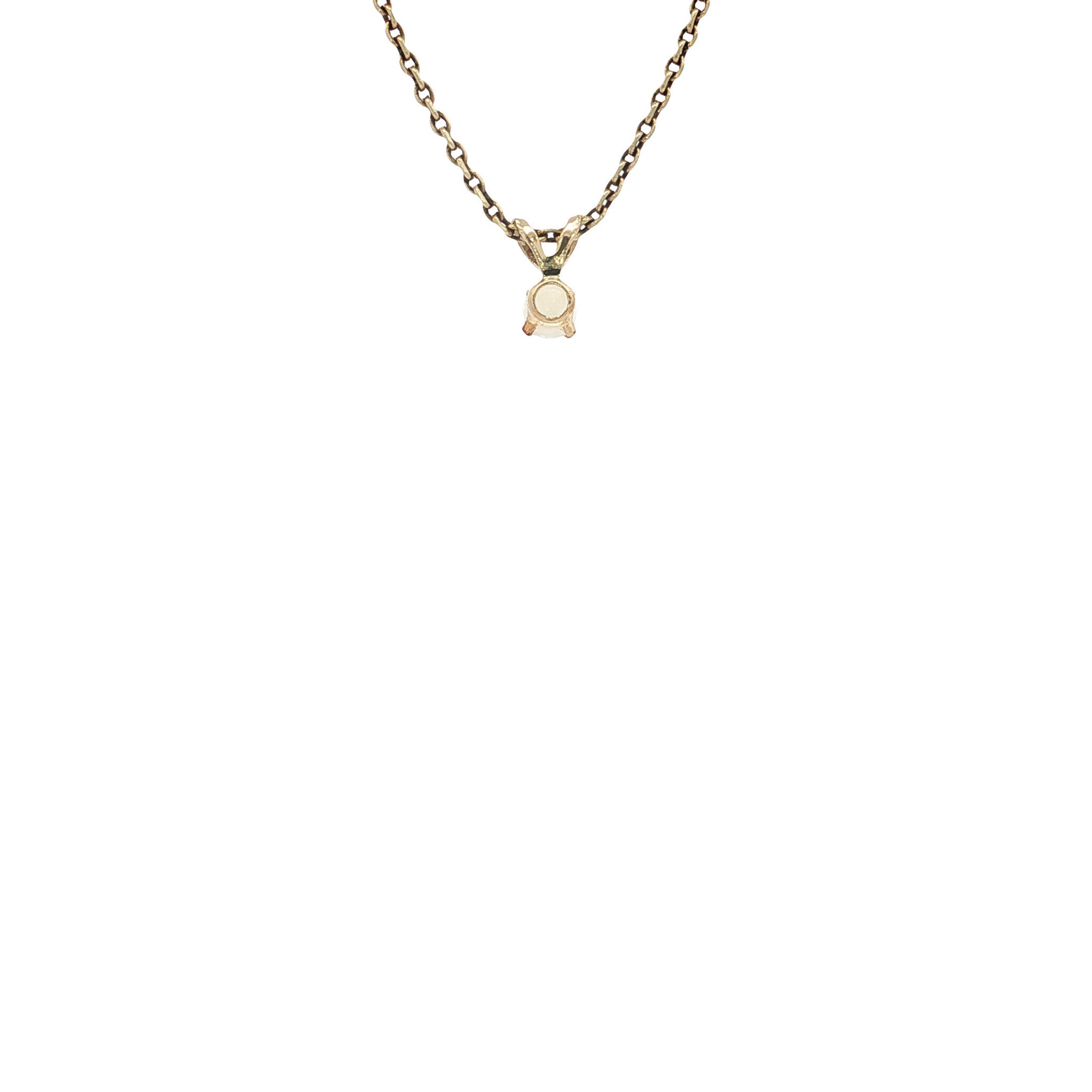 Vintage gold solitaire pendant with opal, 14 kt