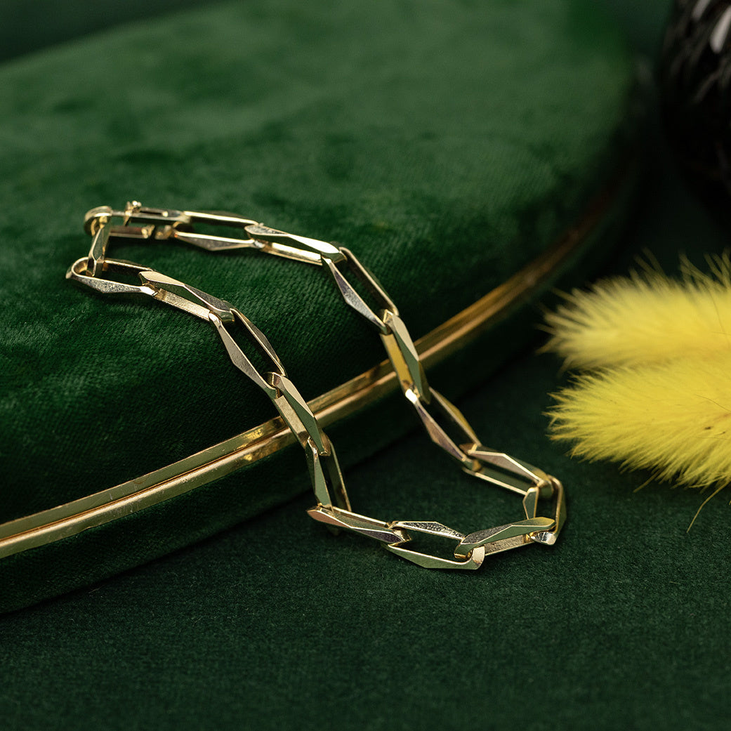 Gold closed for ever bracelet 14 krt