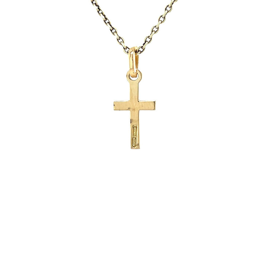 Gouden vintage kruis hanger 18 kt