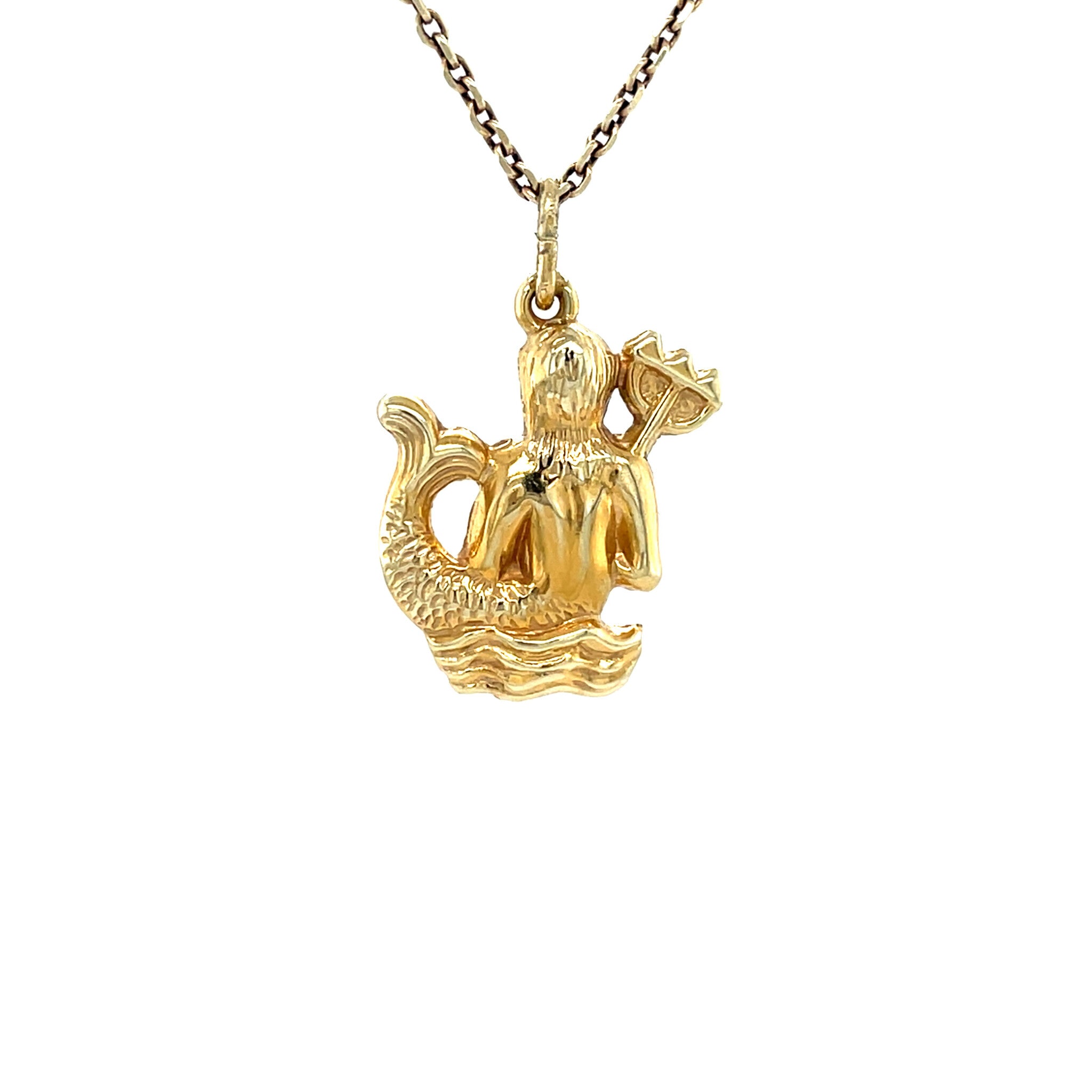 Vintage 14 kt gold Aquarius pendant