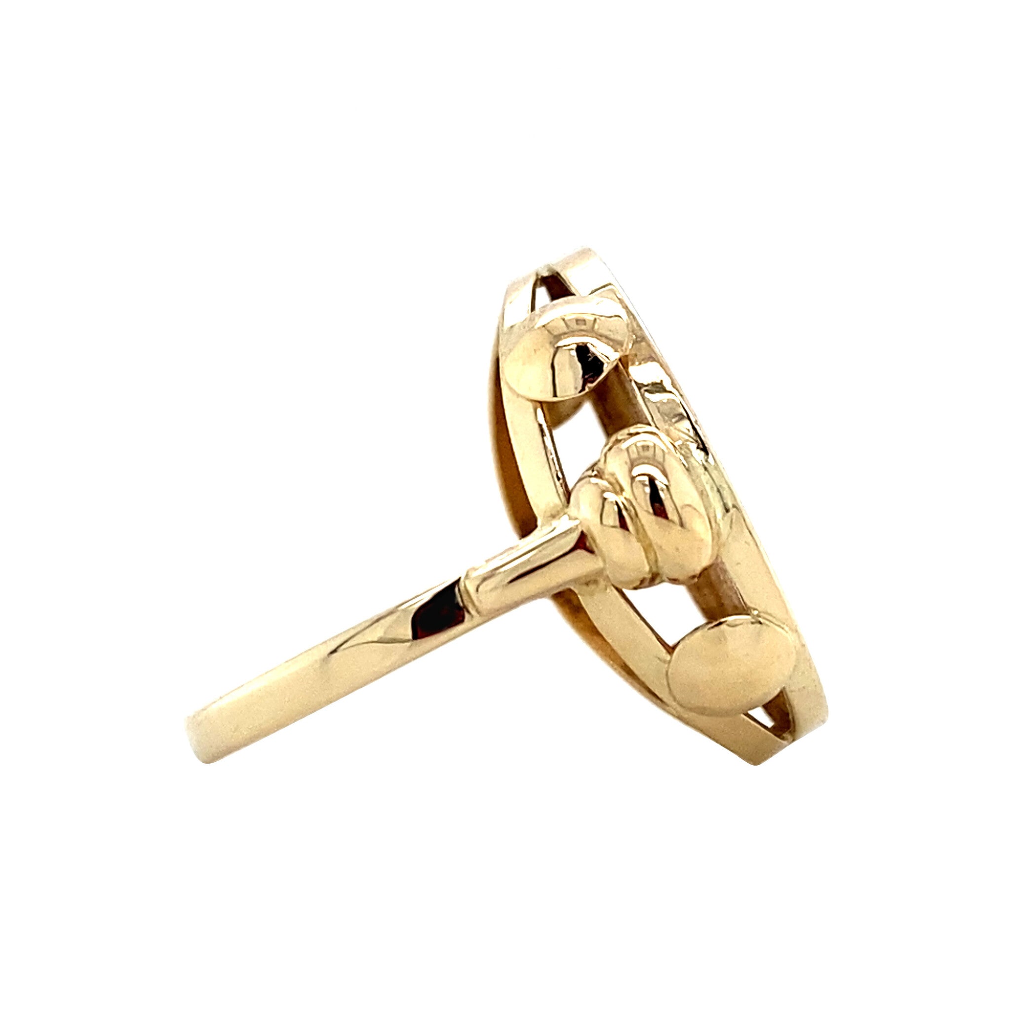 Gouden vintage munt ring 14 krt