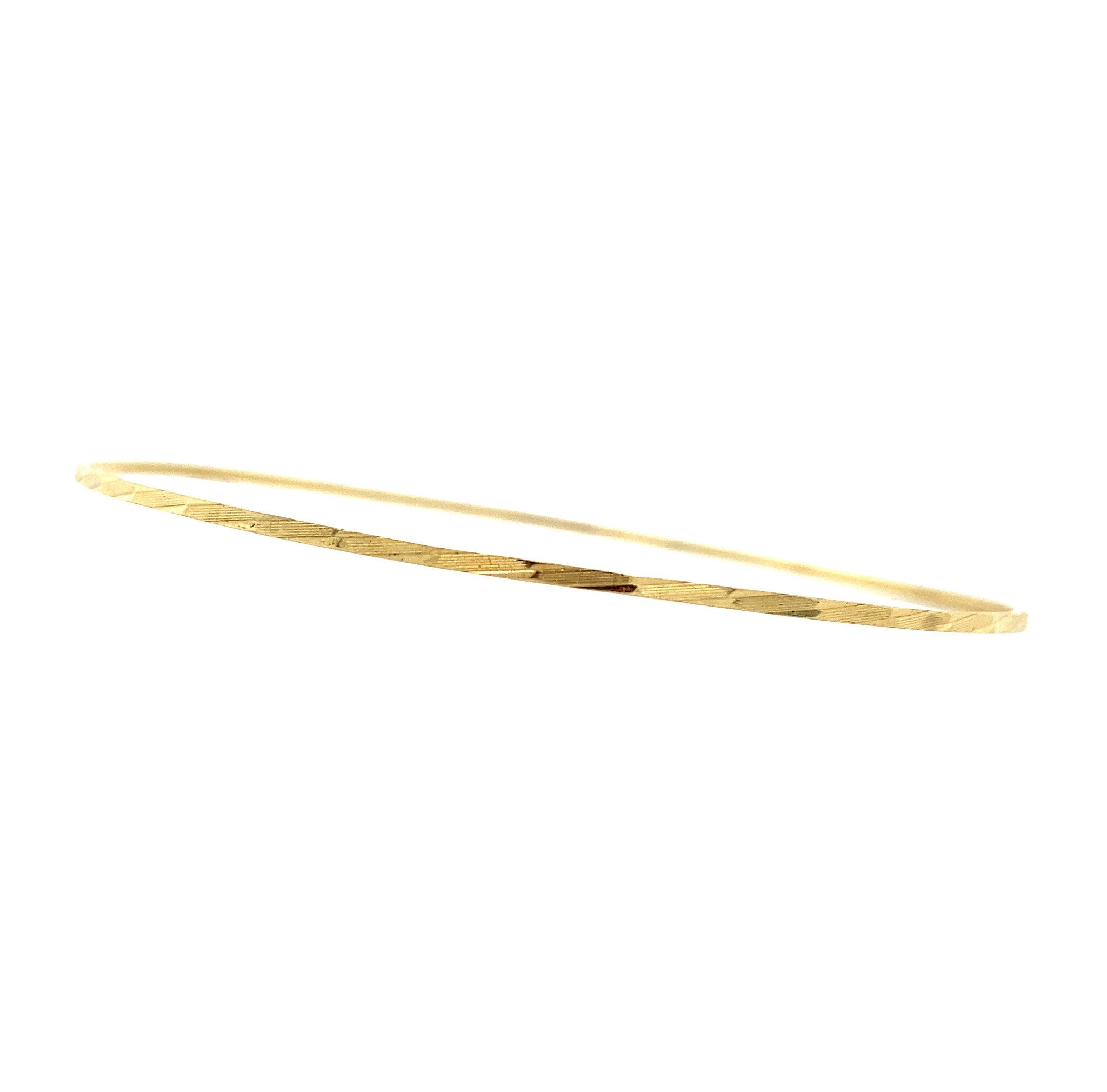 Gold crafted vintage bangle bracelet 14 carat