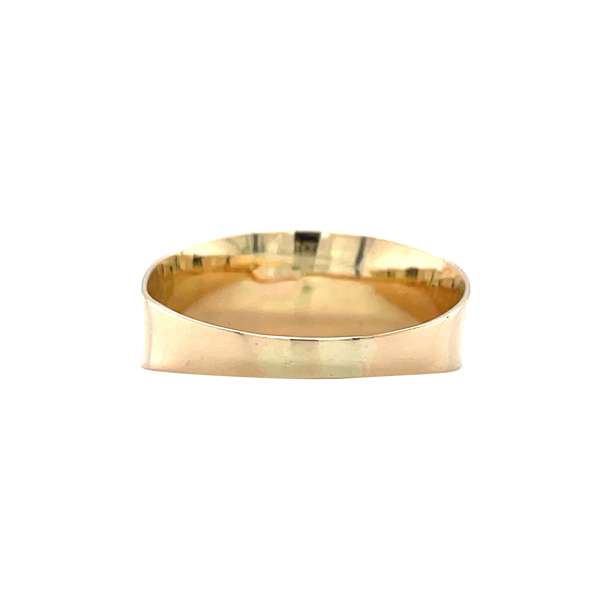 Gouden vintage ring met bloedkoraal 14 krt