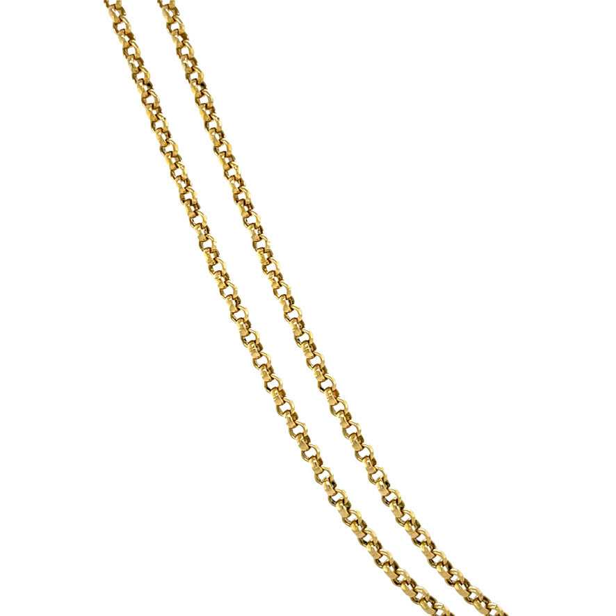 Vintage gold jasseron necklace 14 kt