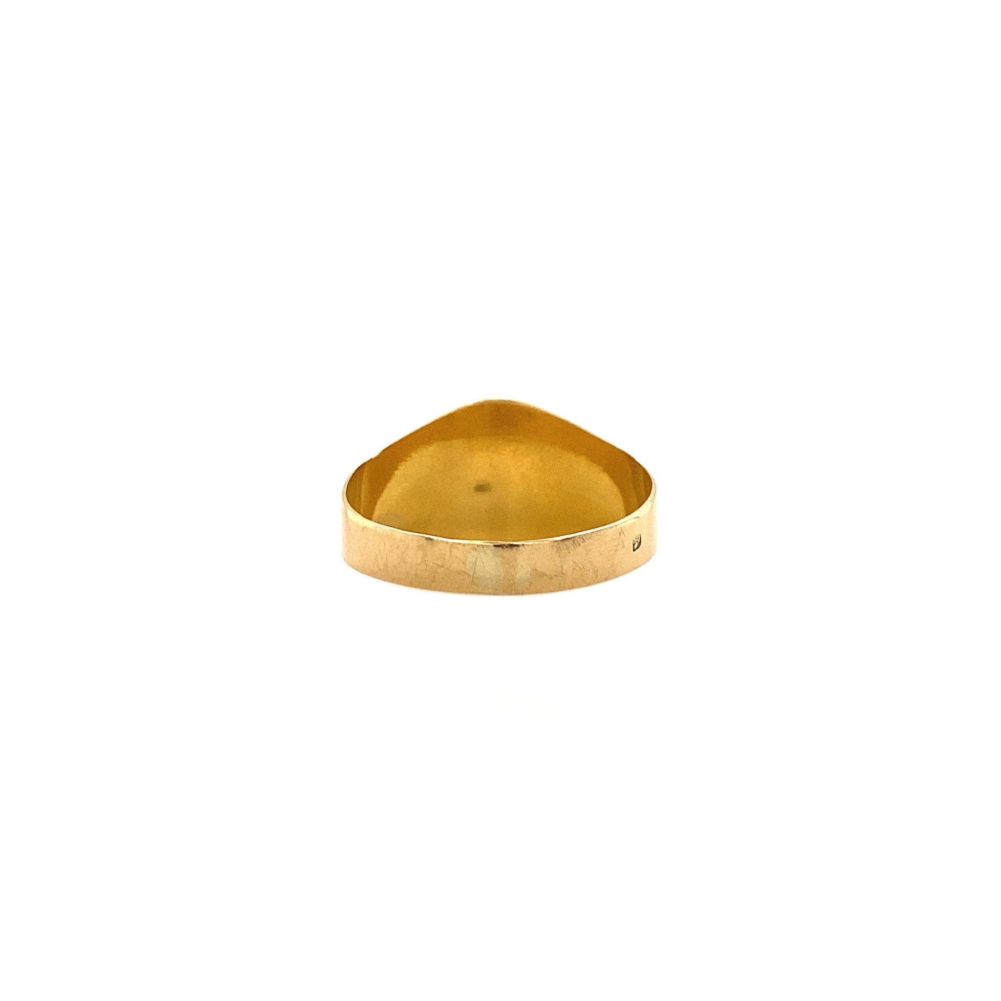 18 kt gold ring with synthetic ruby