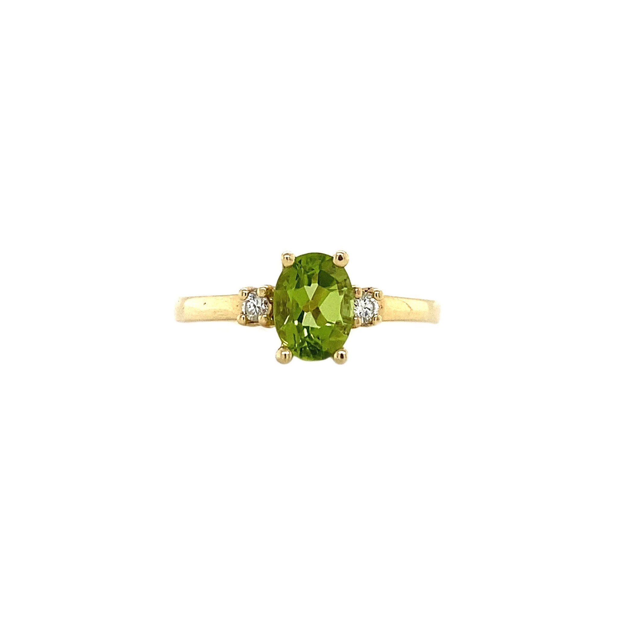 Grace ring 14 krt - Lime