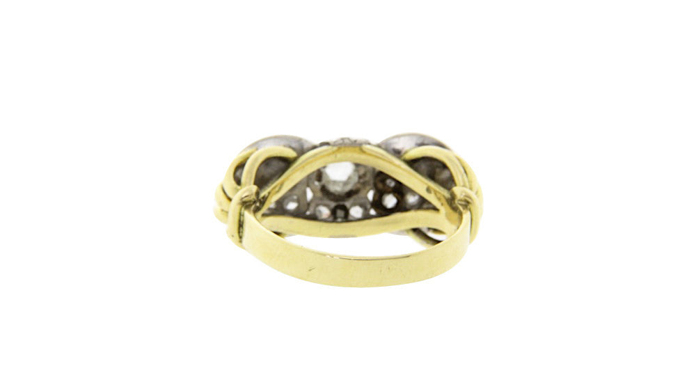 14 kt gold ring with rose diamond
