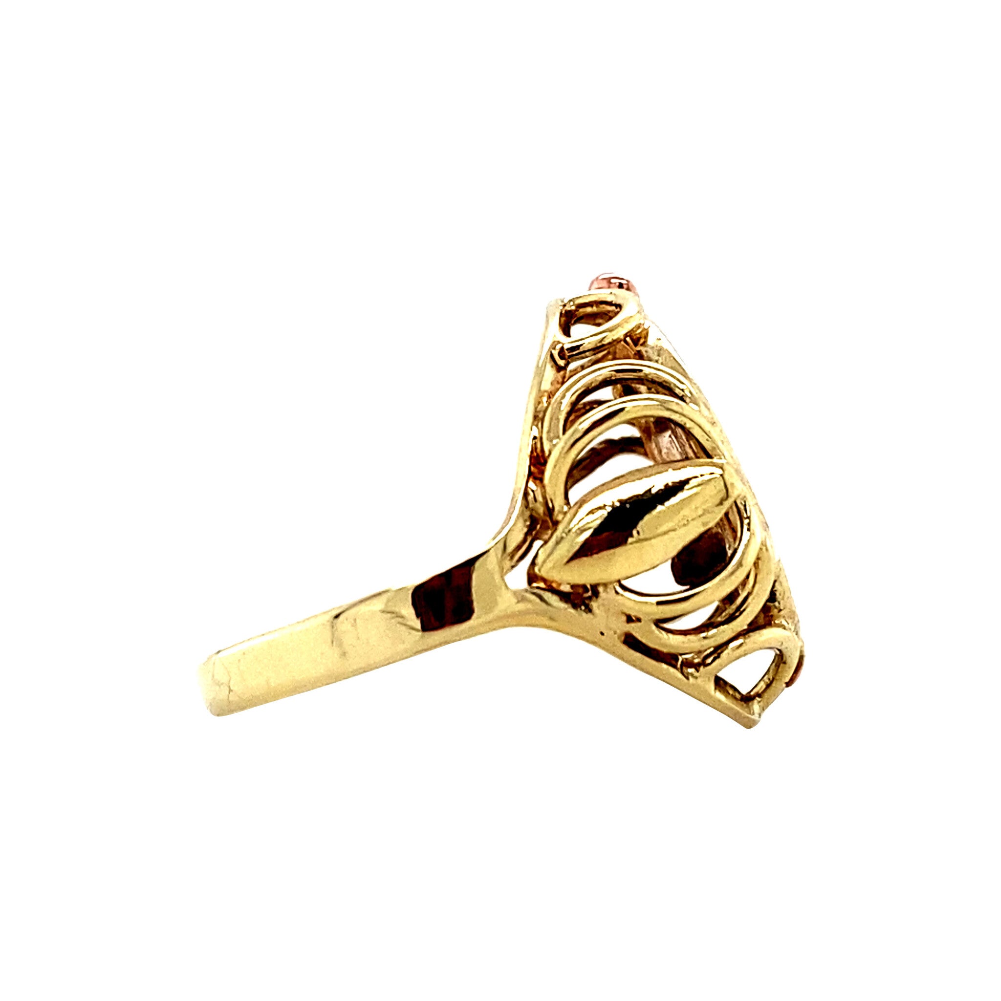 Gold coin ring 14 kt
